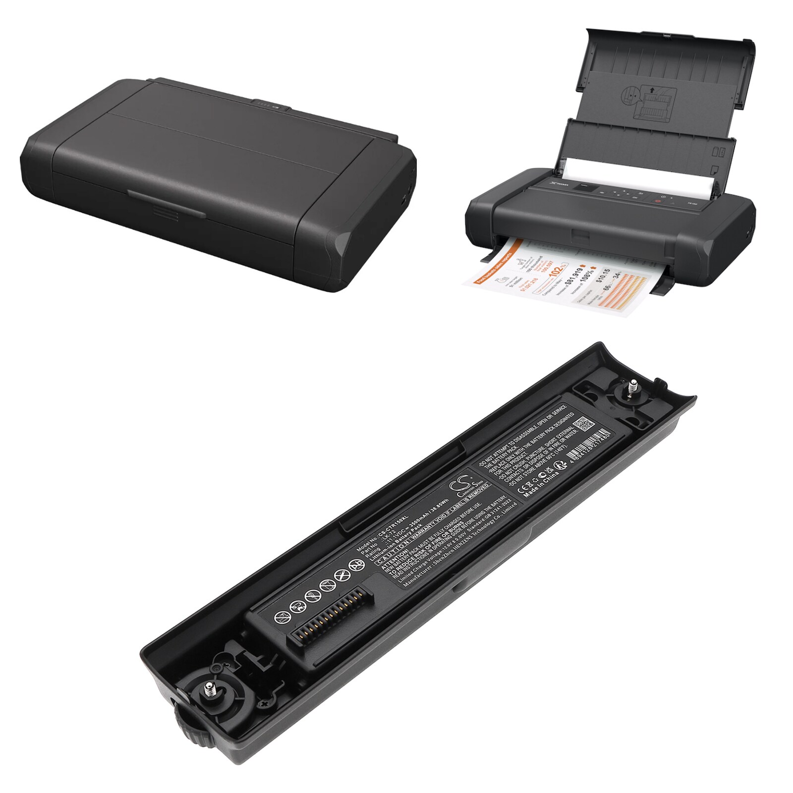 Batteri til skriver for Canon Pixma TR150 bærbar skriver