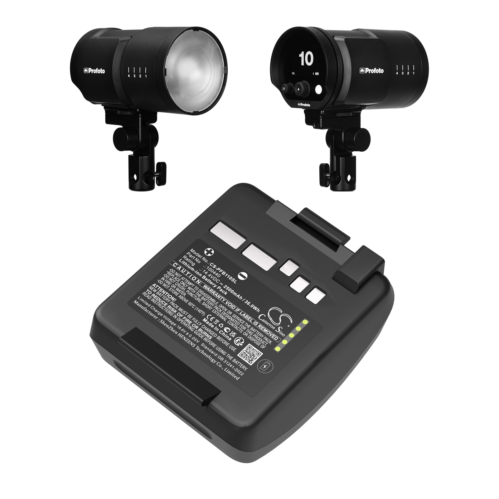 Batteri for stroboskopisk belysning for Profoto B10, B10 Plus, B10X osv.