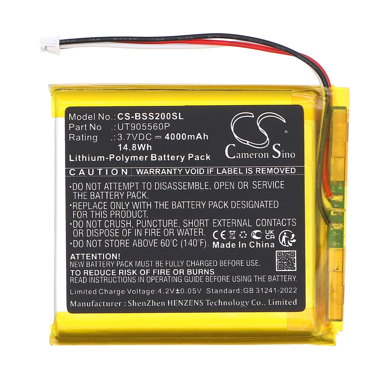 Batteri til BabyPhone for Babysense BBM01, BBM03, Bonoch BBM05 og andre.