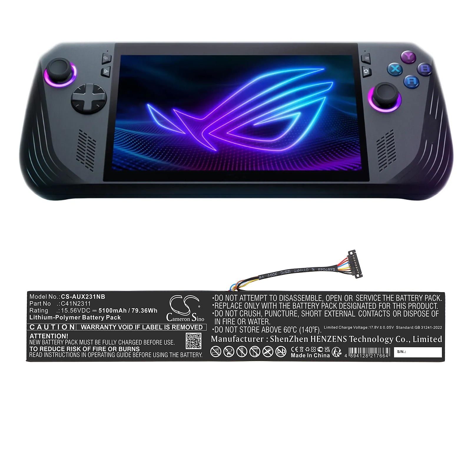 Batteri til bærbar PC for Asus ROG Ally X
