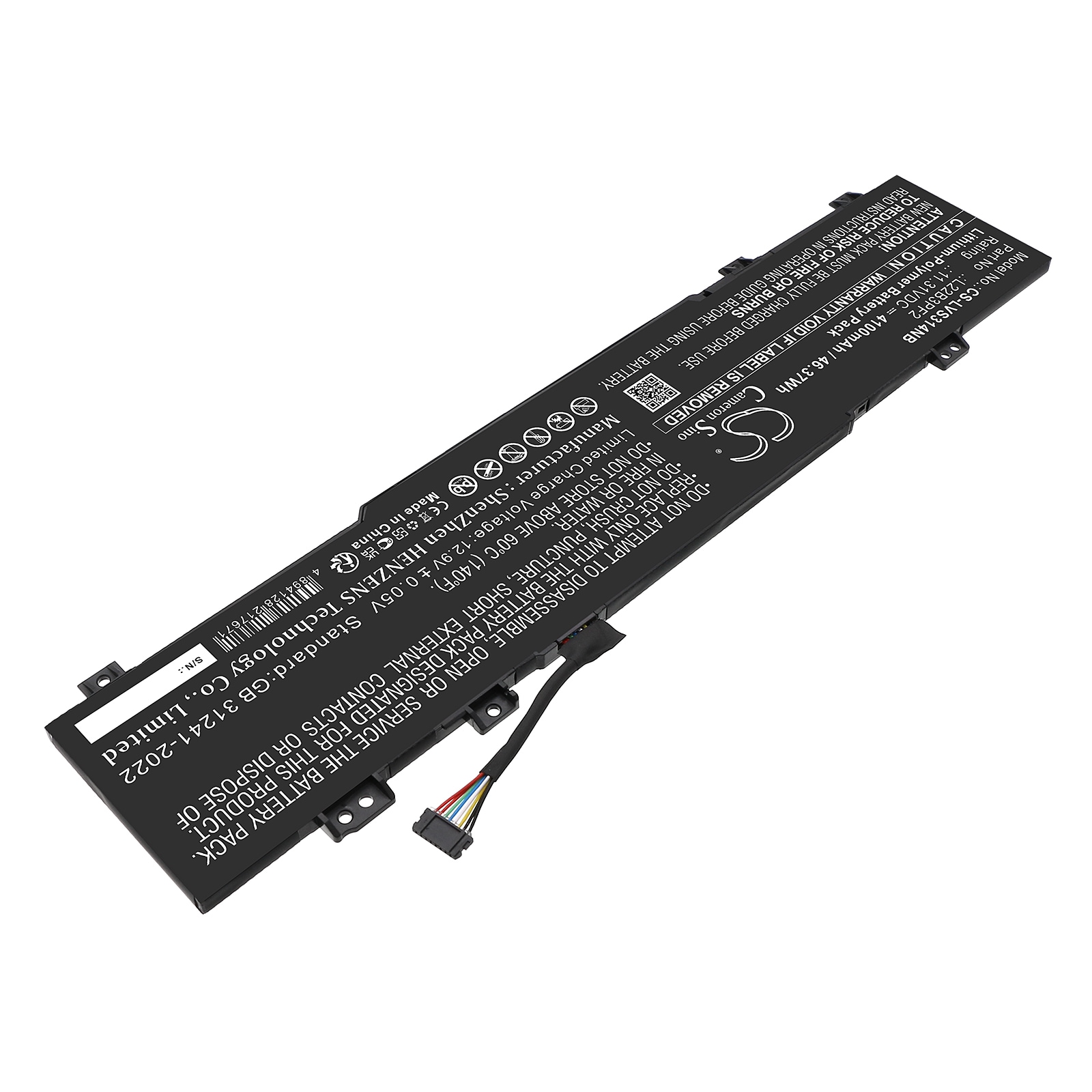 Batteri til bærbar PC for Lenovo IdeaPad Slim 3 14ABR8 82XL000JHH og andre.
