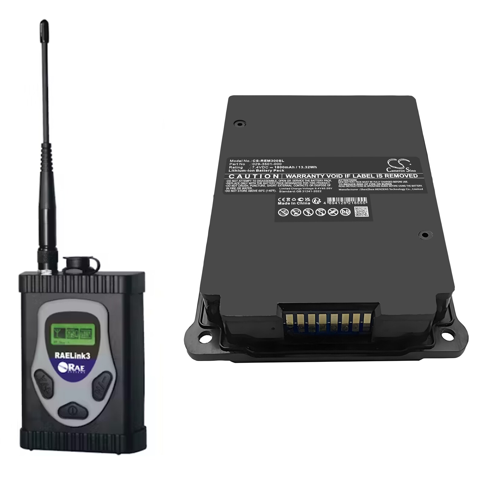 Batteri for test, undersøkelse, utstyr for RAE Systems RAE029-0695000 og andre.