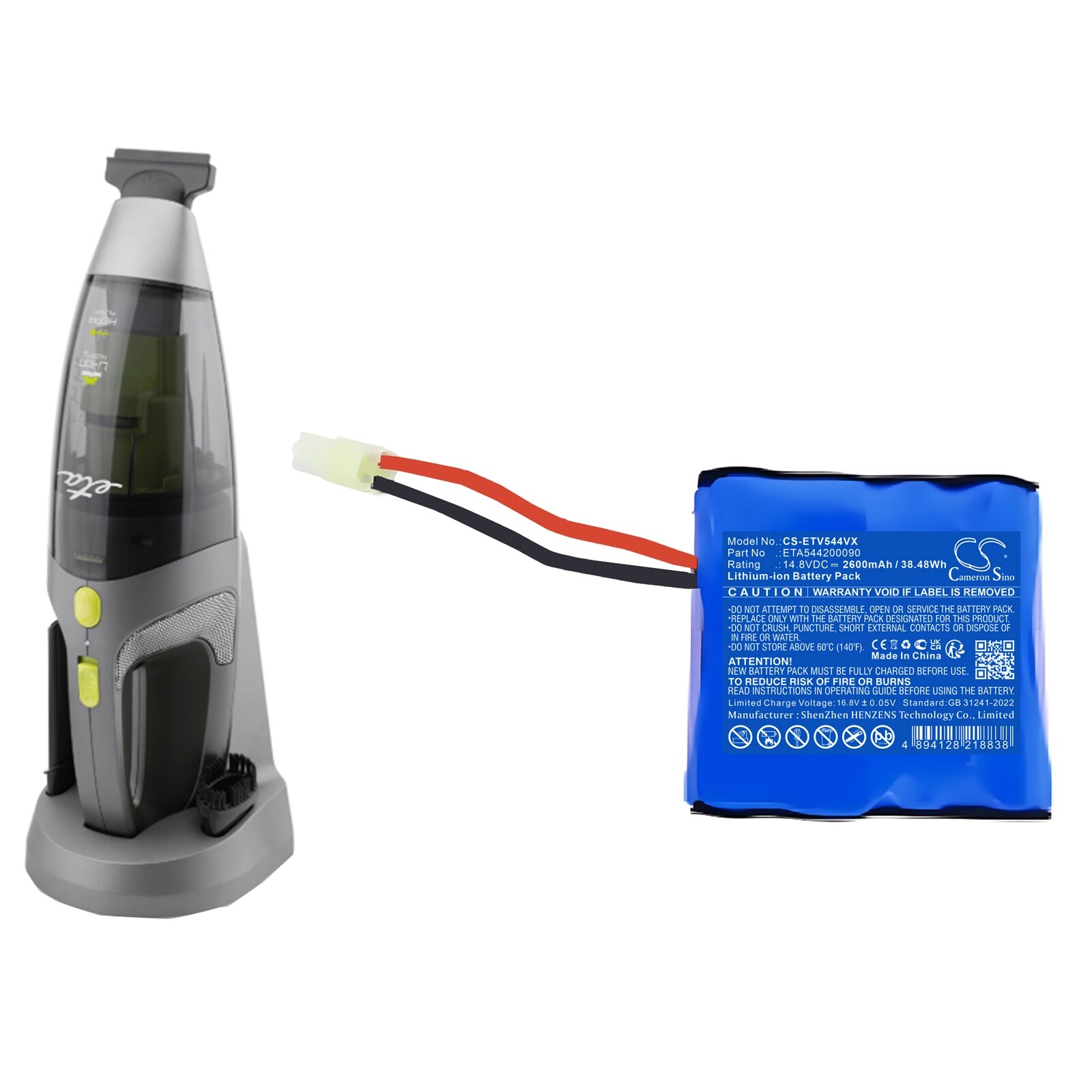 Batteri for vakuum til ETA 5442 Verto