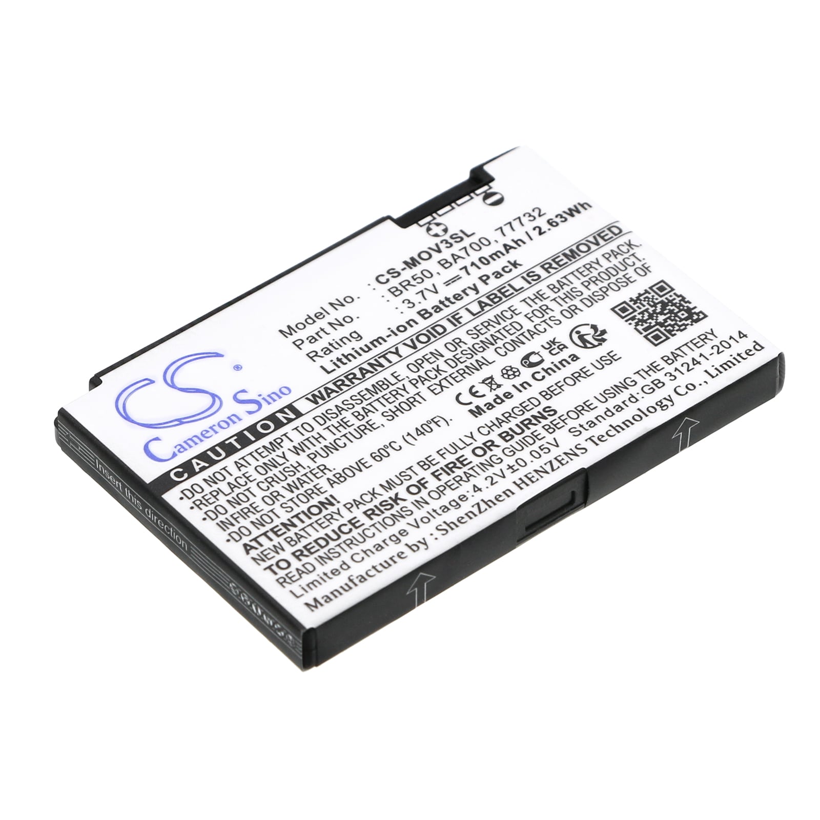 Batteri for SmartPhone, Mobil for Motorola PEBL U6, Razr V3c, Razr V3i og andre.