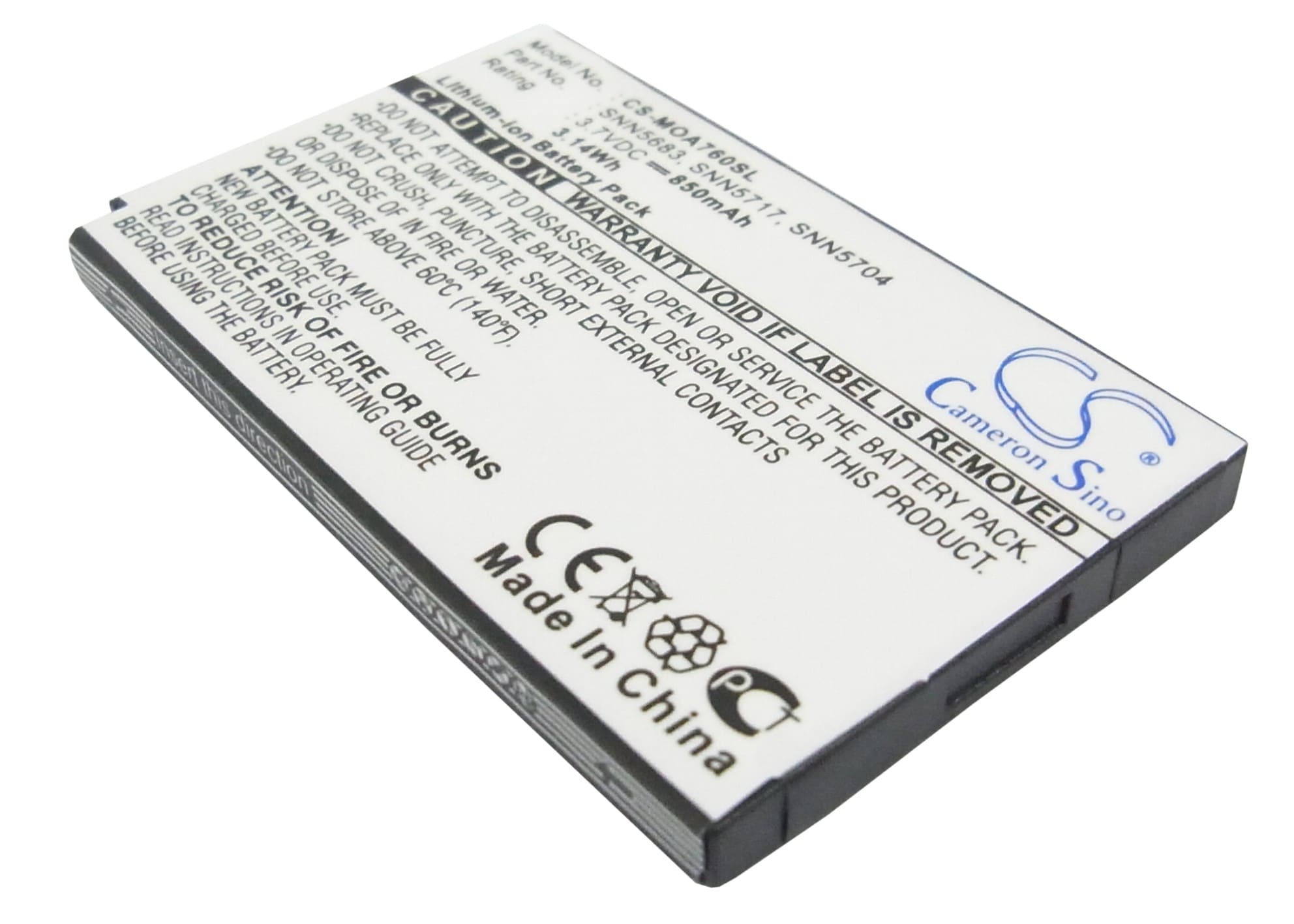 Batteri for SmartPhone, Mobil for Motorola A760, V300, V400 etc.