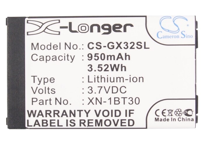 Batteri for SmartPhone, mobil for Sharp 550SH, GX-E30, GX-F200 og andre.