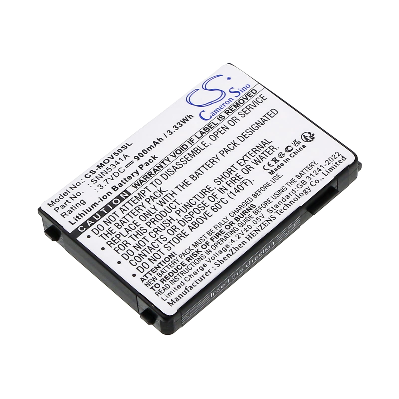 Batteri for SmartPhone, mobil for Motorola V2188, V3688, L2000 og andre.