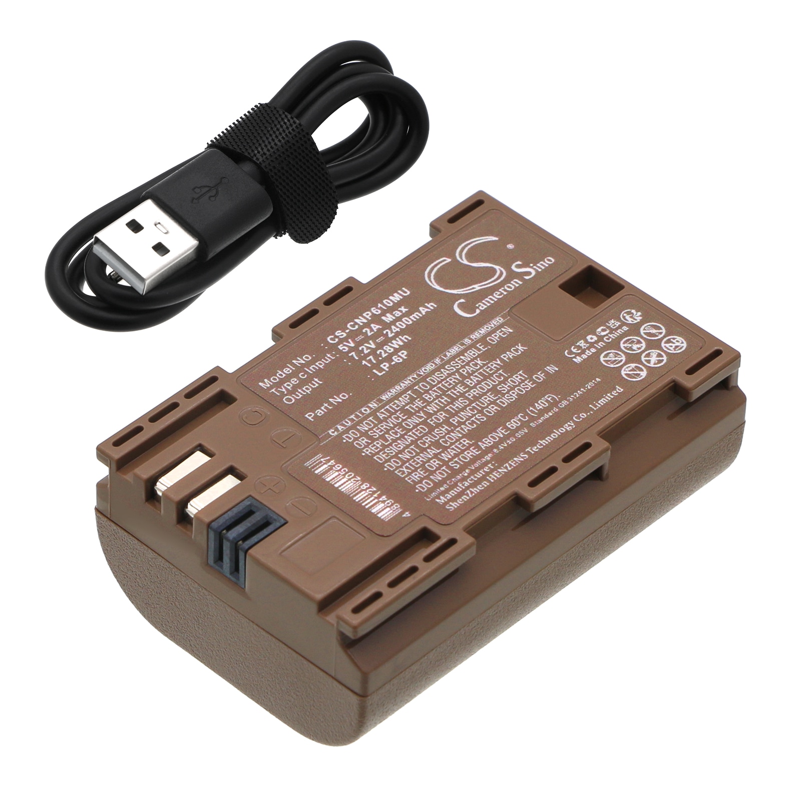 Batteri til kamera for Canon EOS 7D, EOS 6D, EOS 60D og andre.