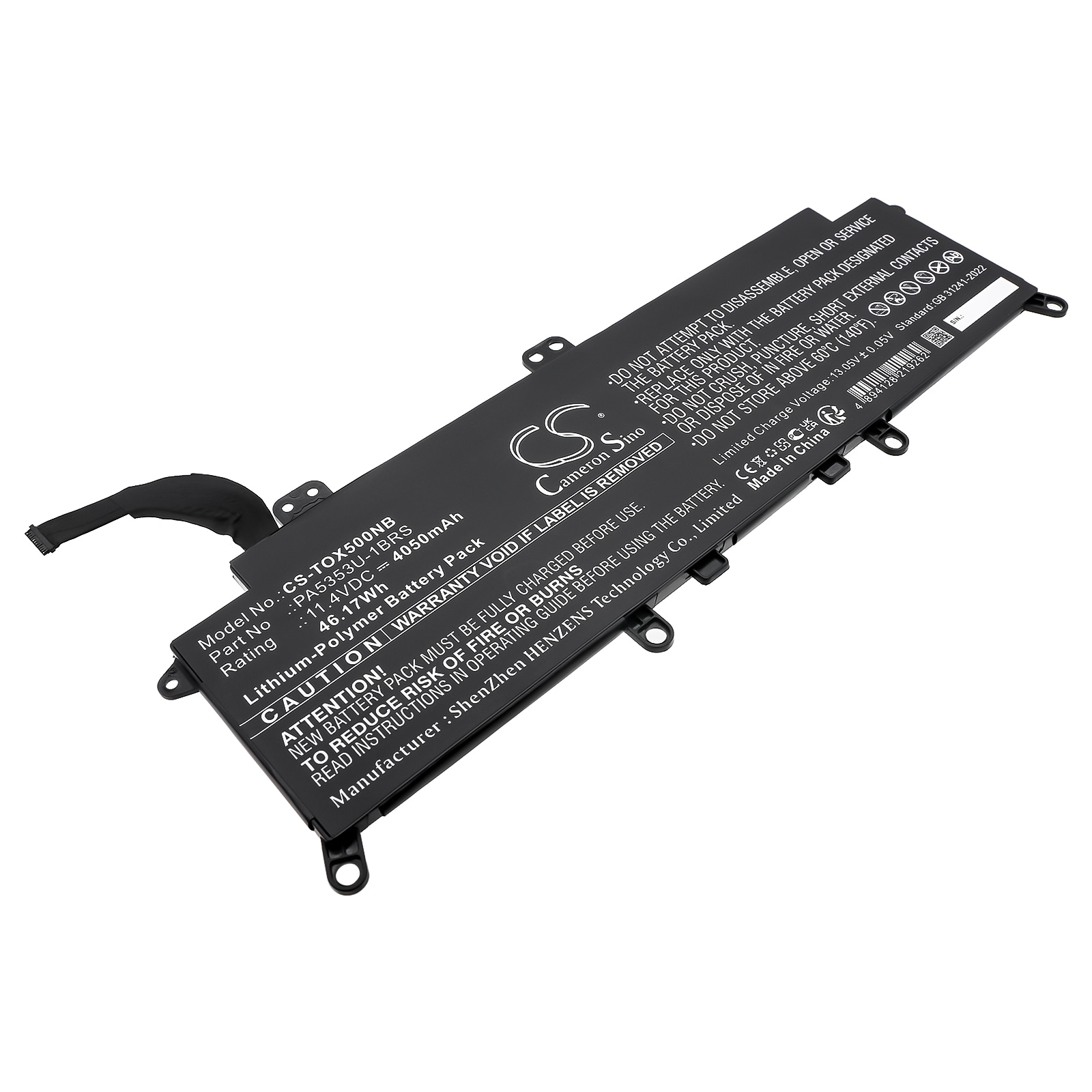 Batteri til bærbar PC for Toshiba Dynabook Tecra X50-F, Tecra X50-F-11E og andre.