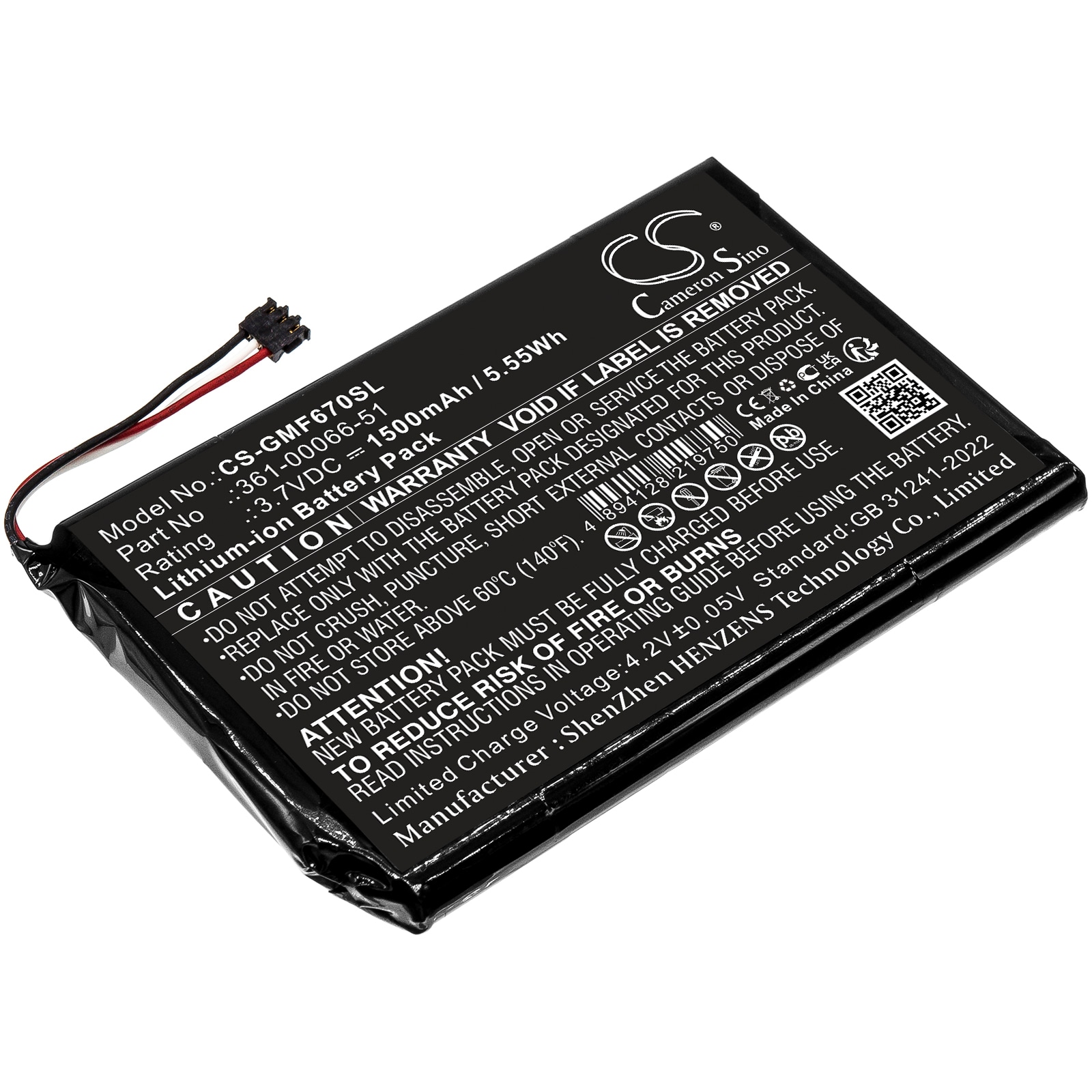 Batteri for Navigator, GPS for Garmin Fleet 670 LM TRUCK