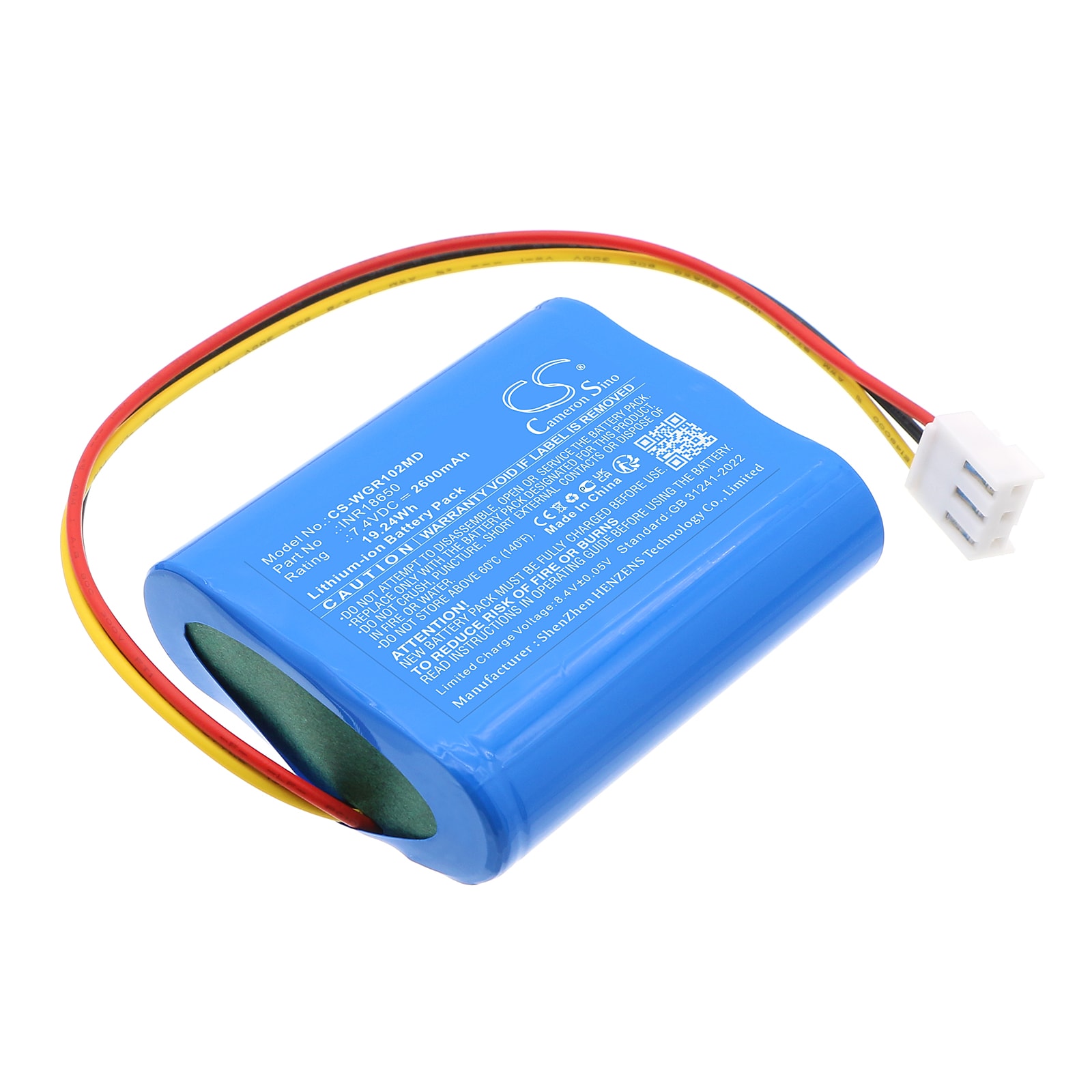 Batteri for medisinsk bruk for WEGO WGI-1020