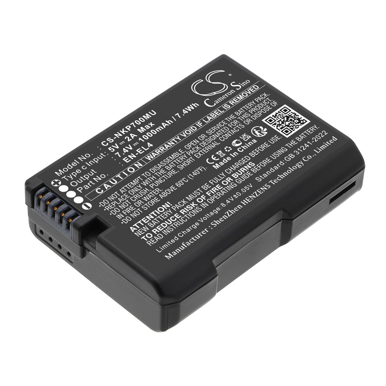 Batteri til kamera for NIKON D2H, D2Hs, D2X osv.