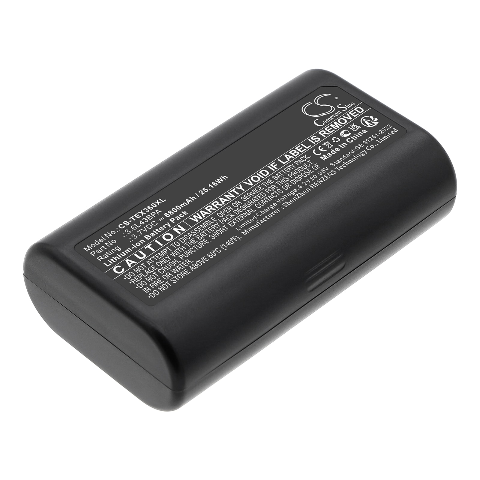 Batteri for test, undersøkelse, utstyr for Texas Instruments TI-Navigator