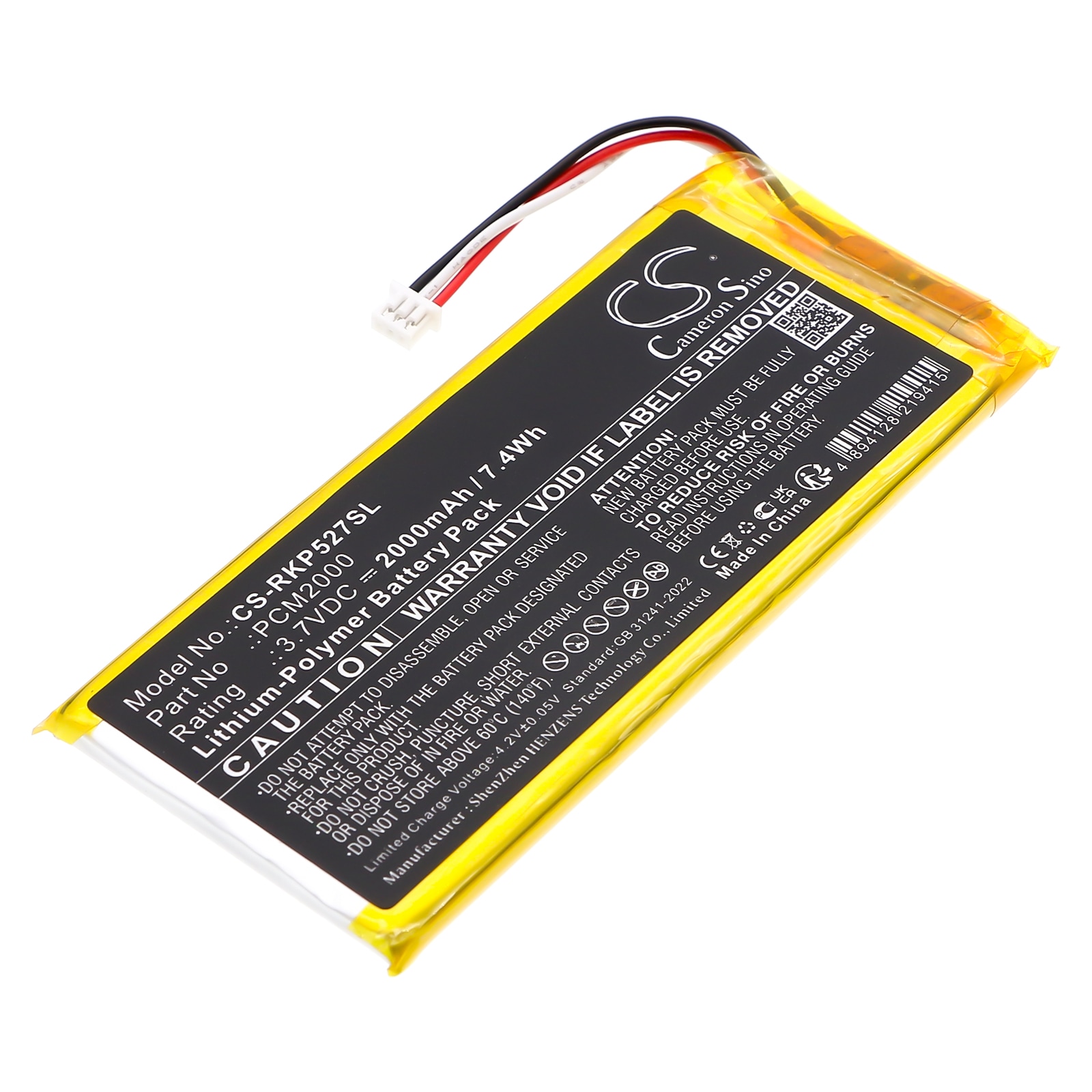 Batteri til alarmsystem for Ring 5AT2S7, alarmtastatur