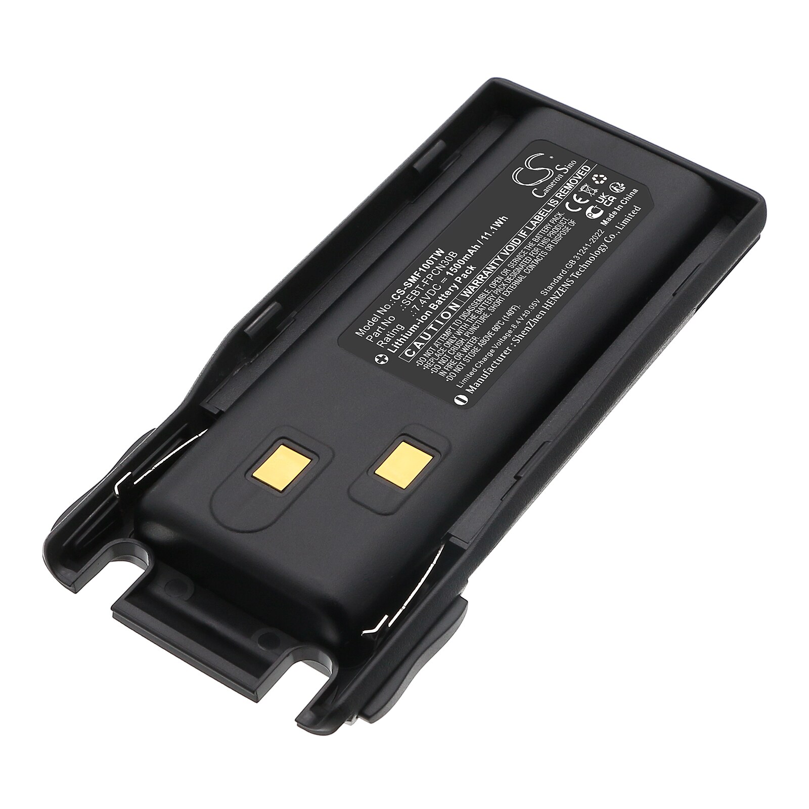 Batteri for toveisradio for SAMCOM FPCN10A