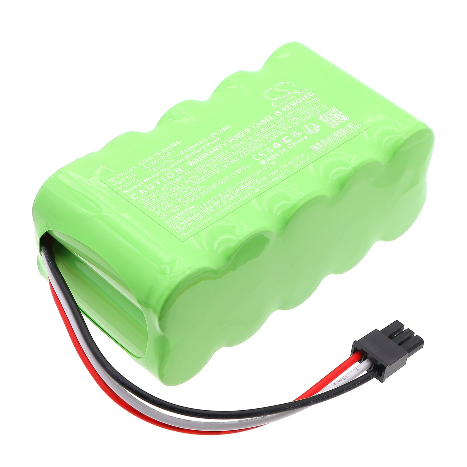 Batteri for medisinsk for Criticare 8500Q anestesigassmonitor, CO2-monitor