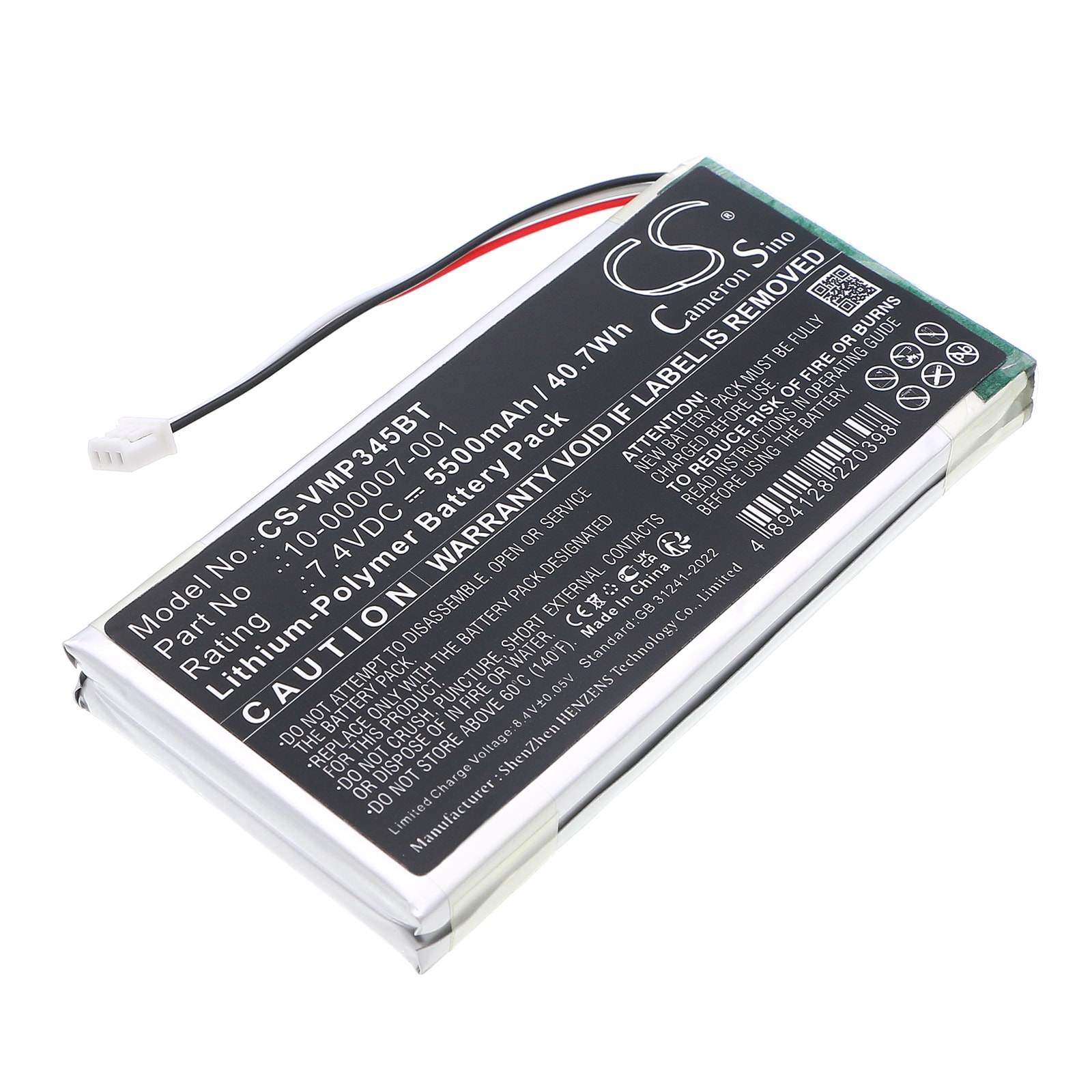 Batteri for alarmsystem for Vivint CP01-kontrollpanel, Sky Master-kontrollpanel osv.