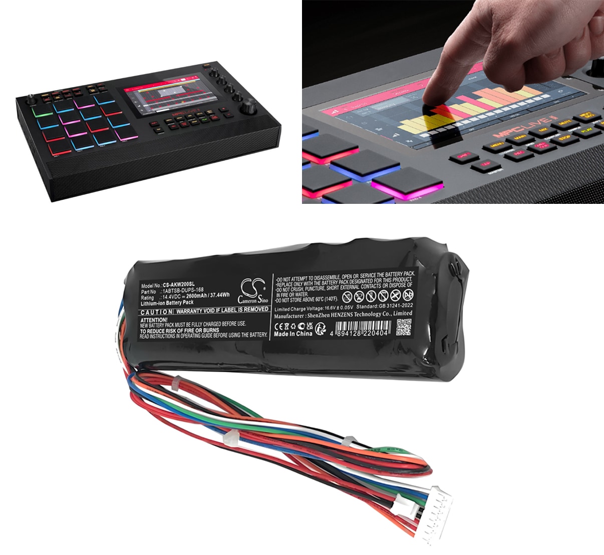 Batteri til forsterker for AKAI LIVE II, MPC Live, MPC Live MK2