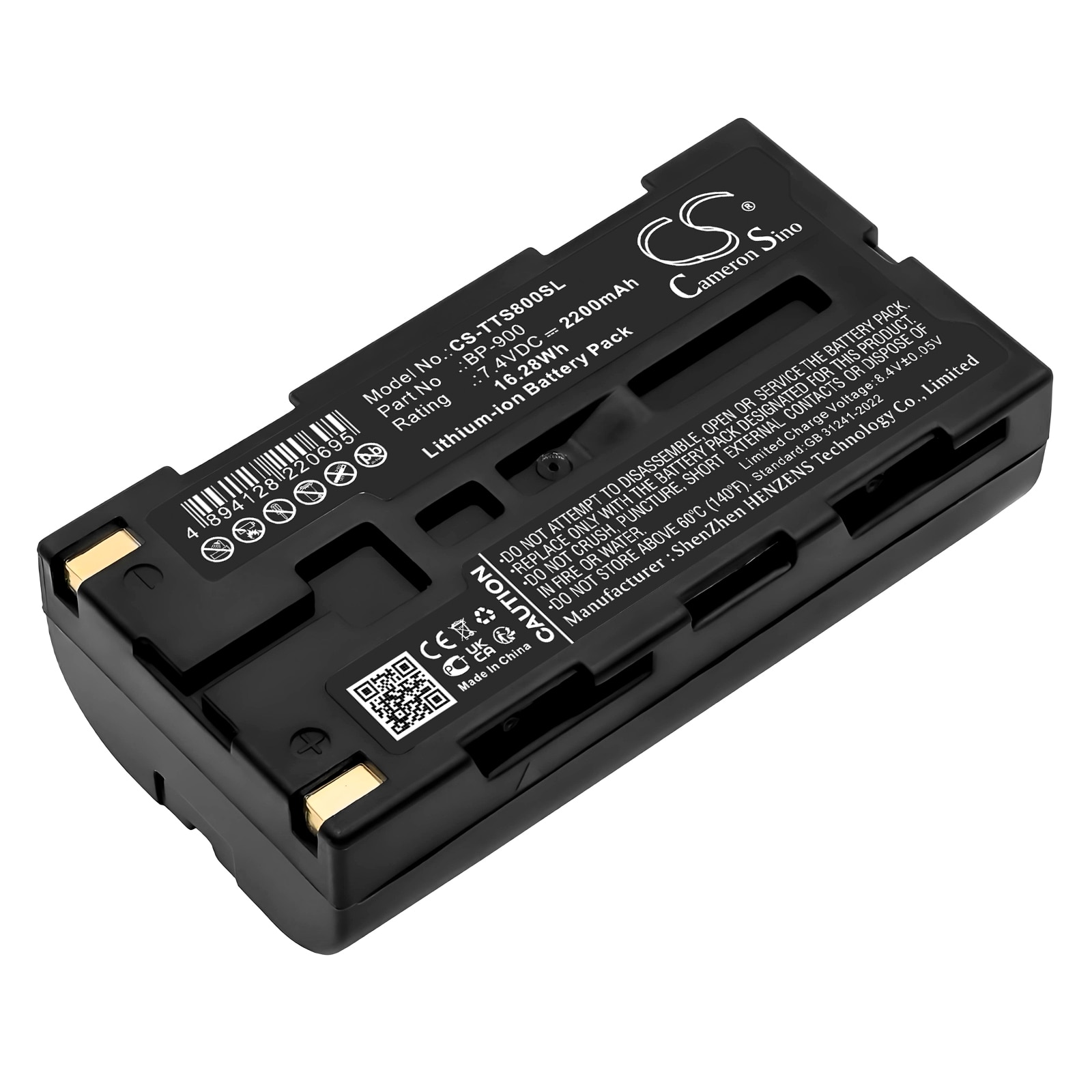 Batteri for kommunikasjon og konferanse for TOA TS-800, TS-801, TS-802 og andre.