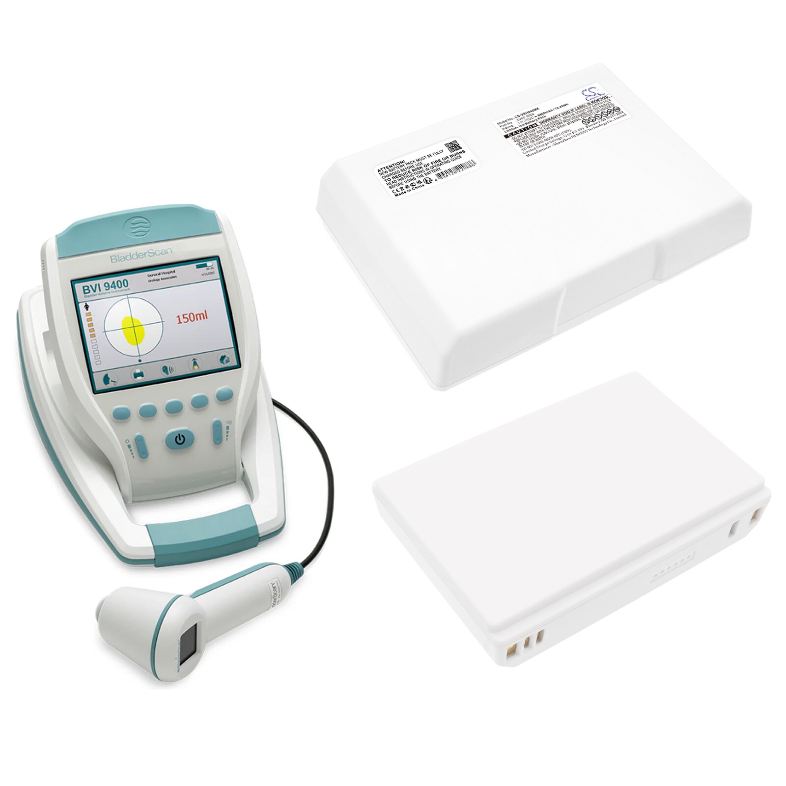 Batteri for medisinsk bruk til Verathon 9400 Bladderscan, BVI 9400