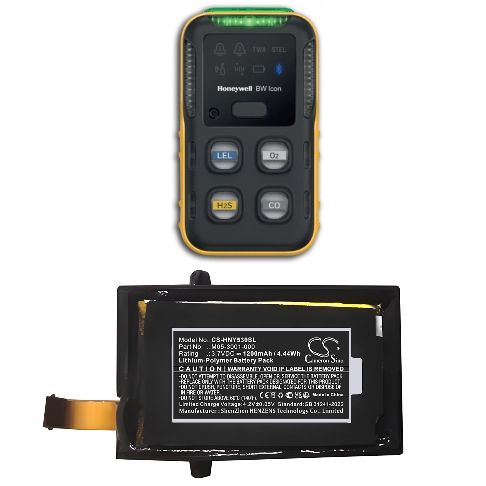 Batteri for test, undersøkelse, utstyr for Honeywell, Flex, Icon