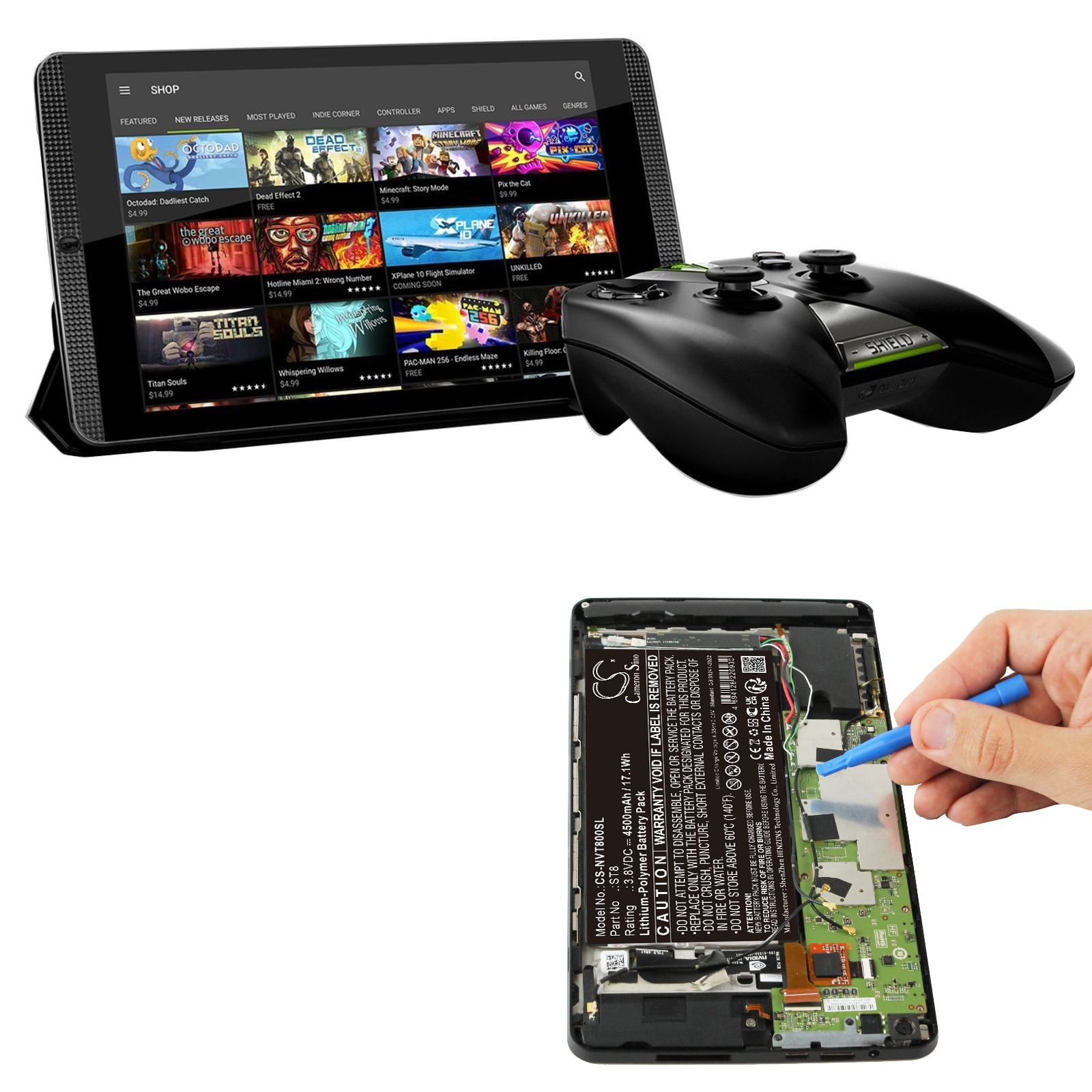 Nettbrettbatteri for NVIDIA Shield K1, Shield P1761W