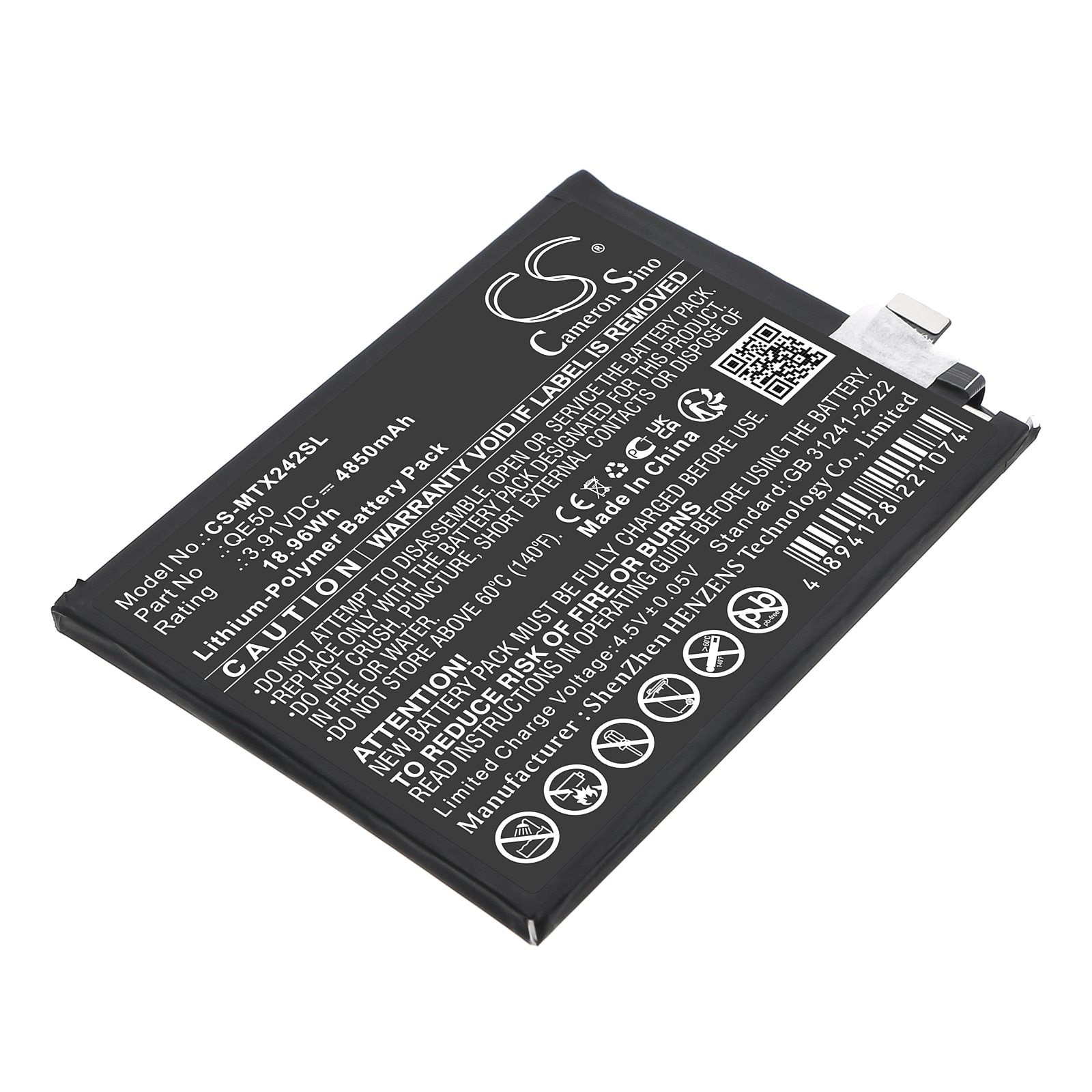 Batteri for SmartPhone, mobil for Motorola Moto G85 5G, Moto S50 Neo 5G, XT2427 og andre.