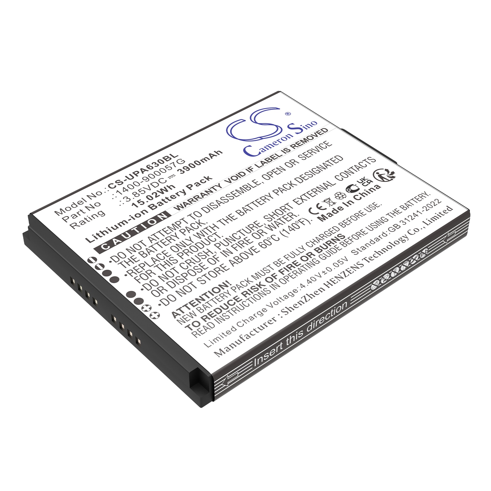 Batteri til strekkodeskanner for Unitech EA630, EA630 Plus
