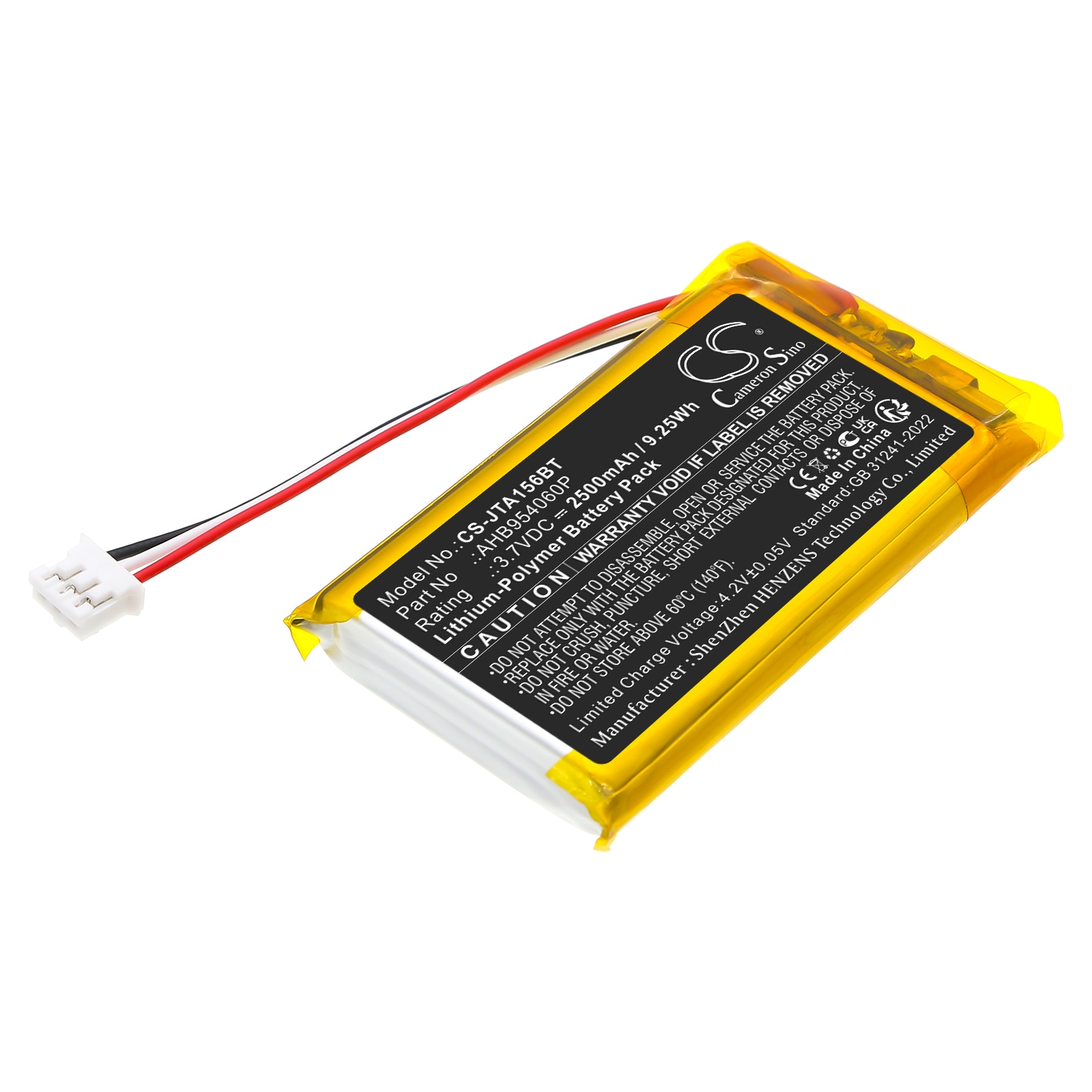 Batteri for alarmsystem for Jablotron JA-156E