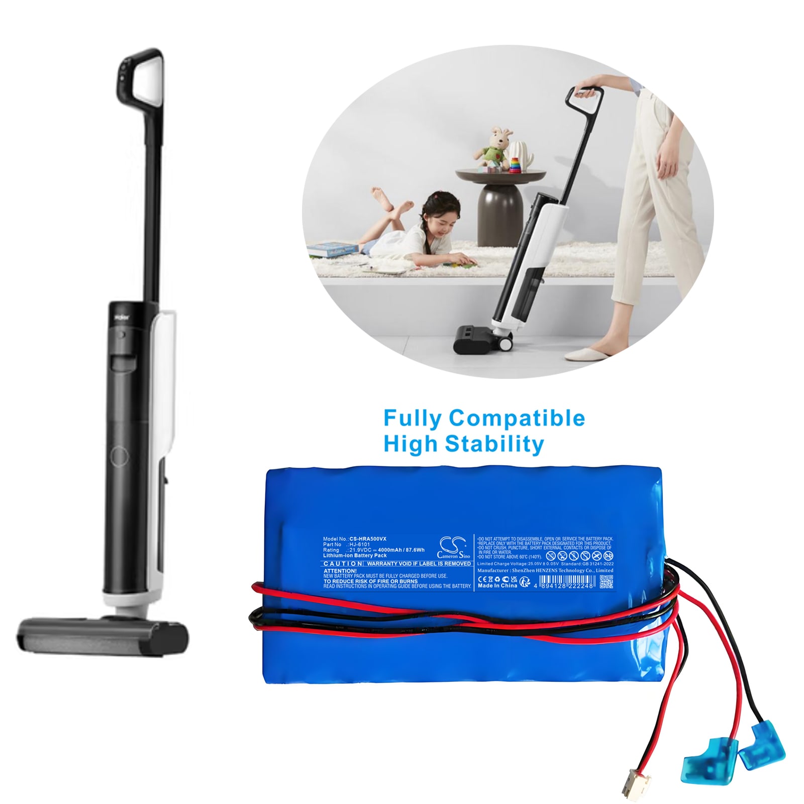 Batteri for støvsuger for Haier A500