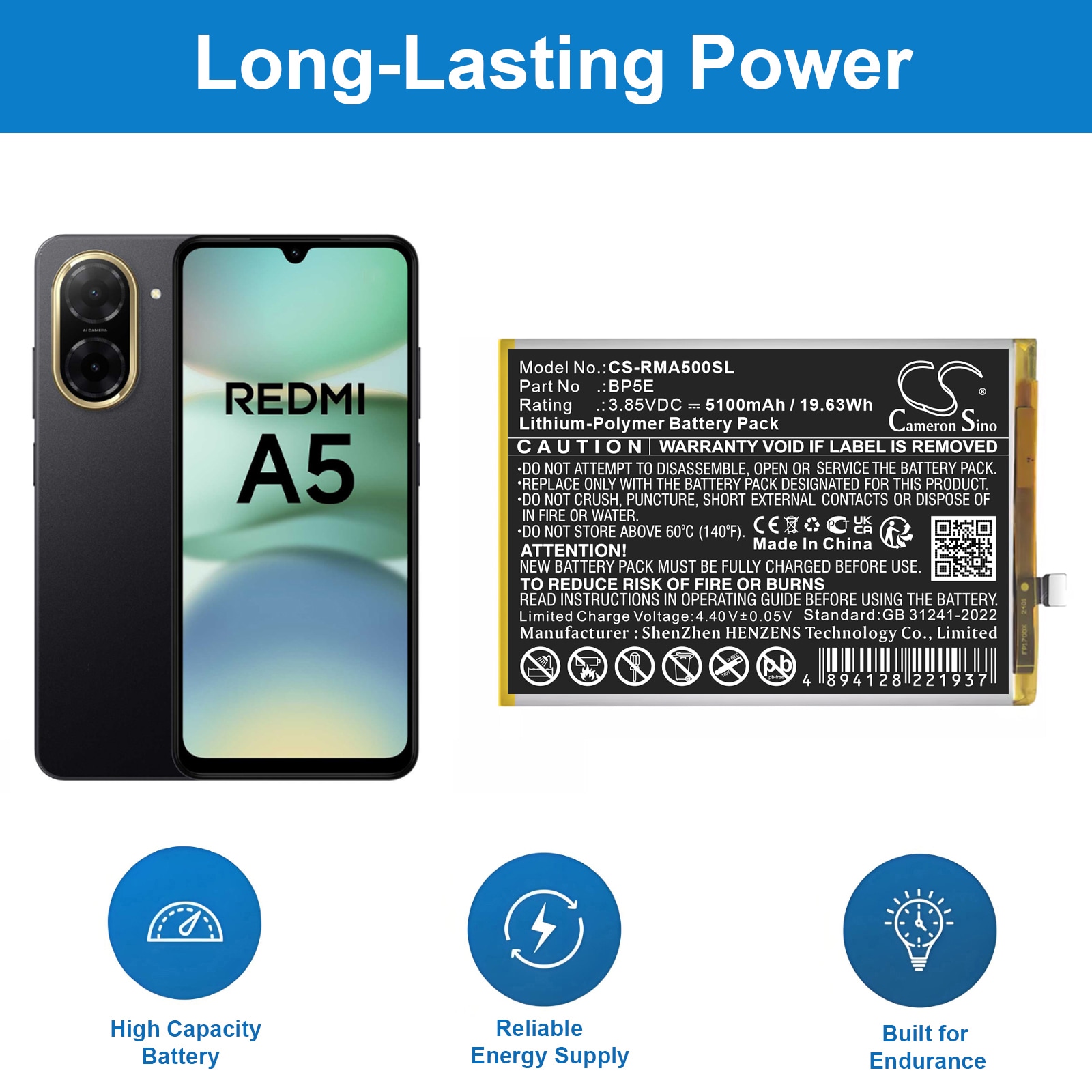 Batteri for SmartPhone, Mobil for Redmi A5 4G