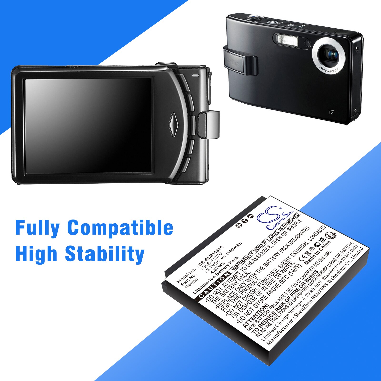 Batteri for kamera for Samsung Digimax i7