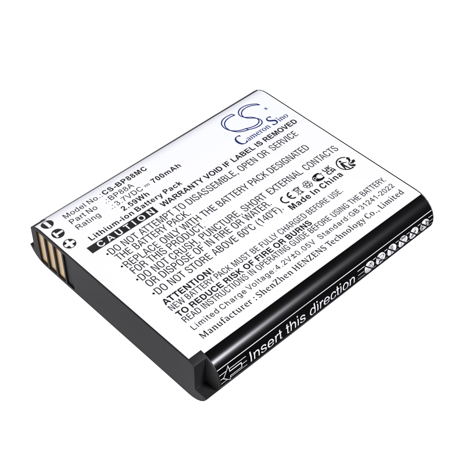 Batteri for kamera for Samsung DV200, DV300, DV300F osv.