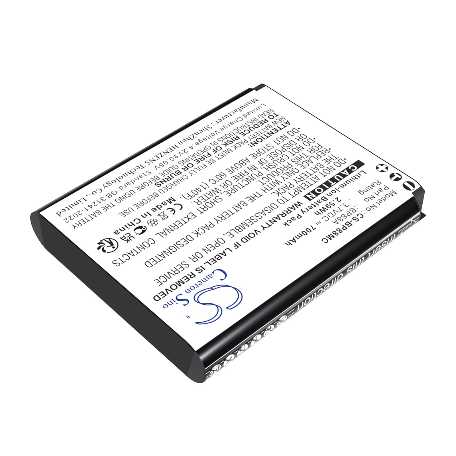 Batteri for kamera for Samsung DV200, DV300, DV300F osv.