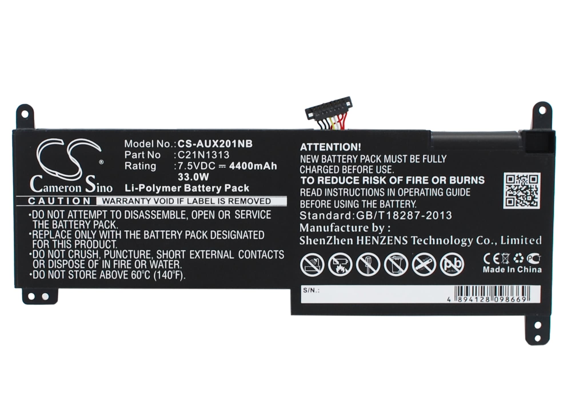 Batteri til bærbar PC for Asus Transformer Book Trio TX201