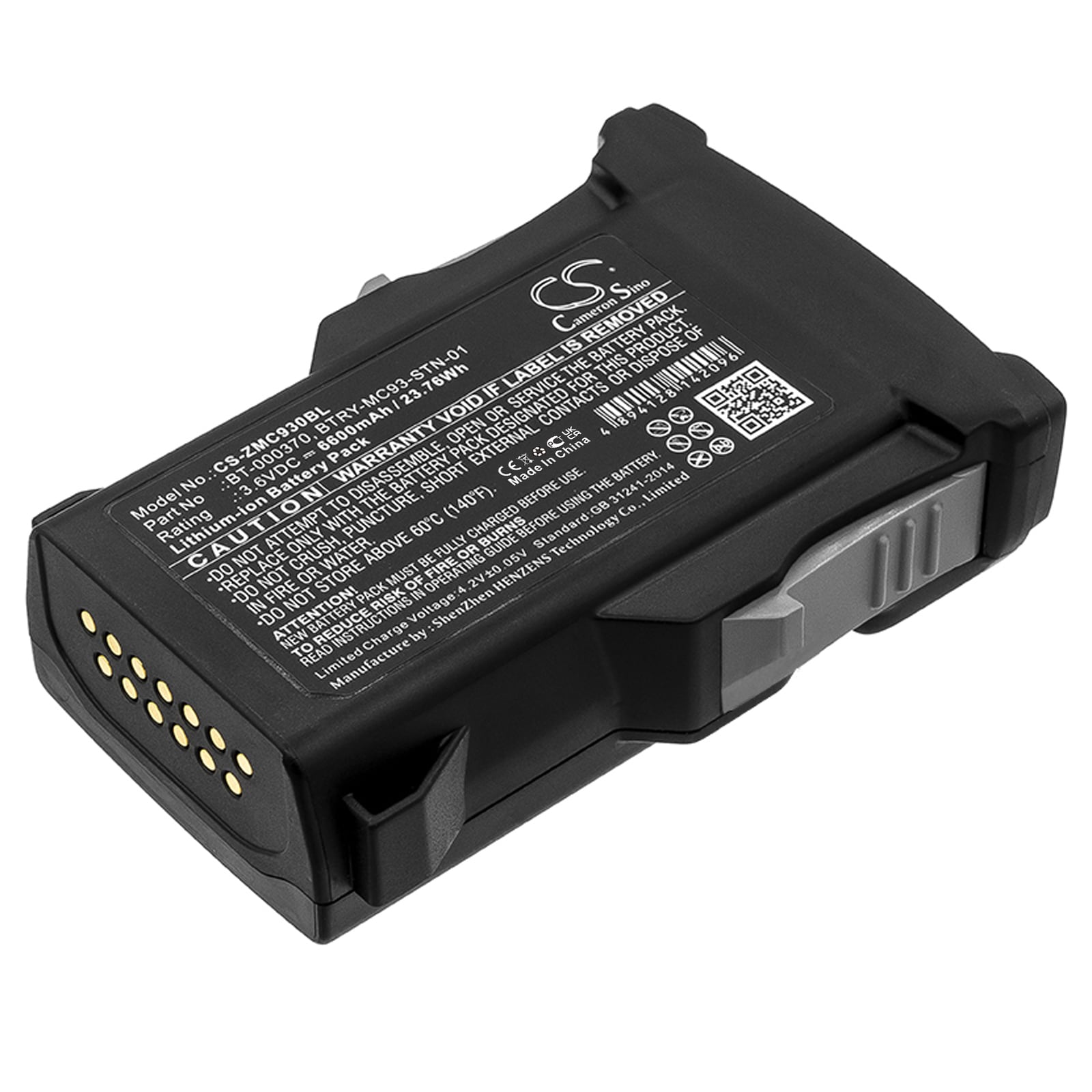 Batteri for strekkodeskanner for Zebra MC93, MC9300