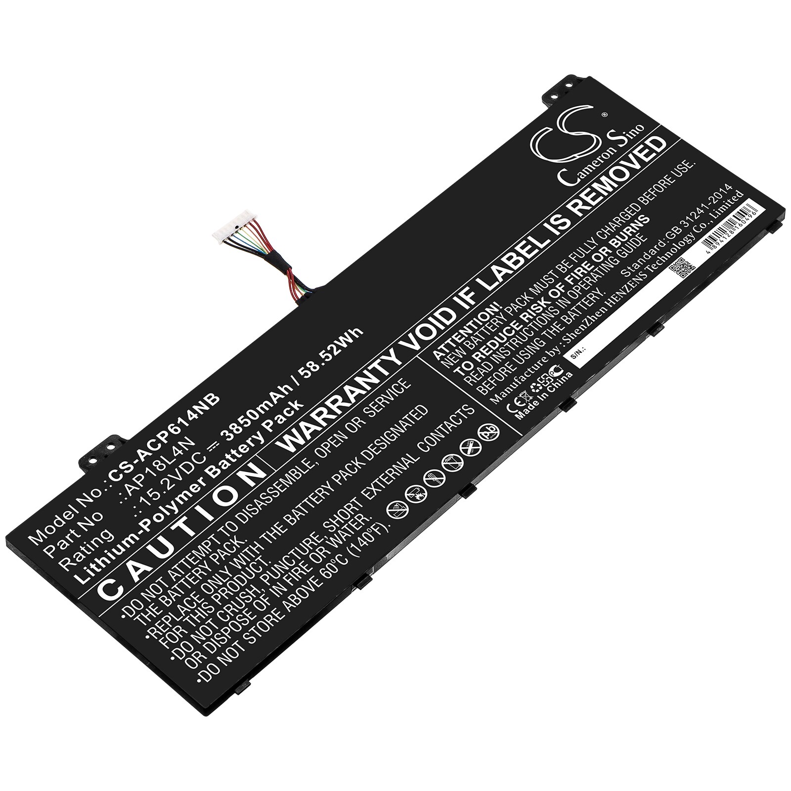 Batteri til bærbar PC for Acer TravelMate P614, TMP614-51-50AA og andre.