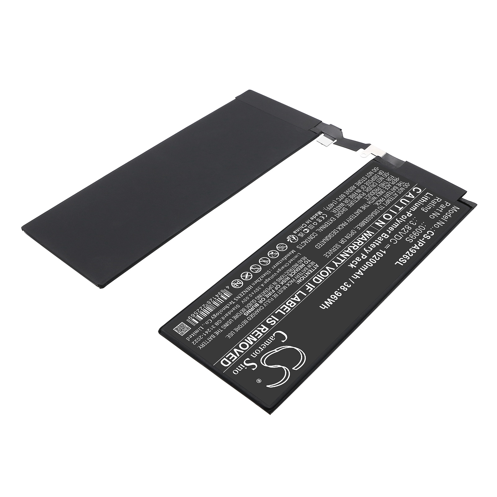 Batteri til nettbrett for Apple A2925, A2926, A3007 etc.