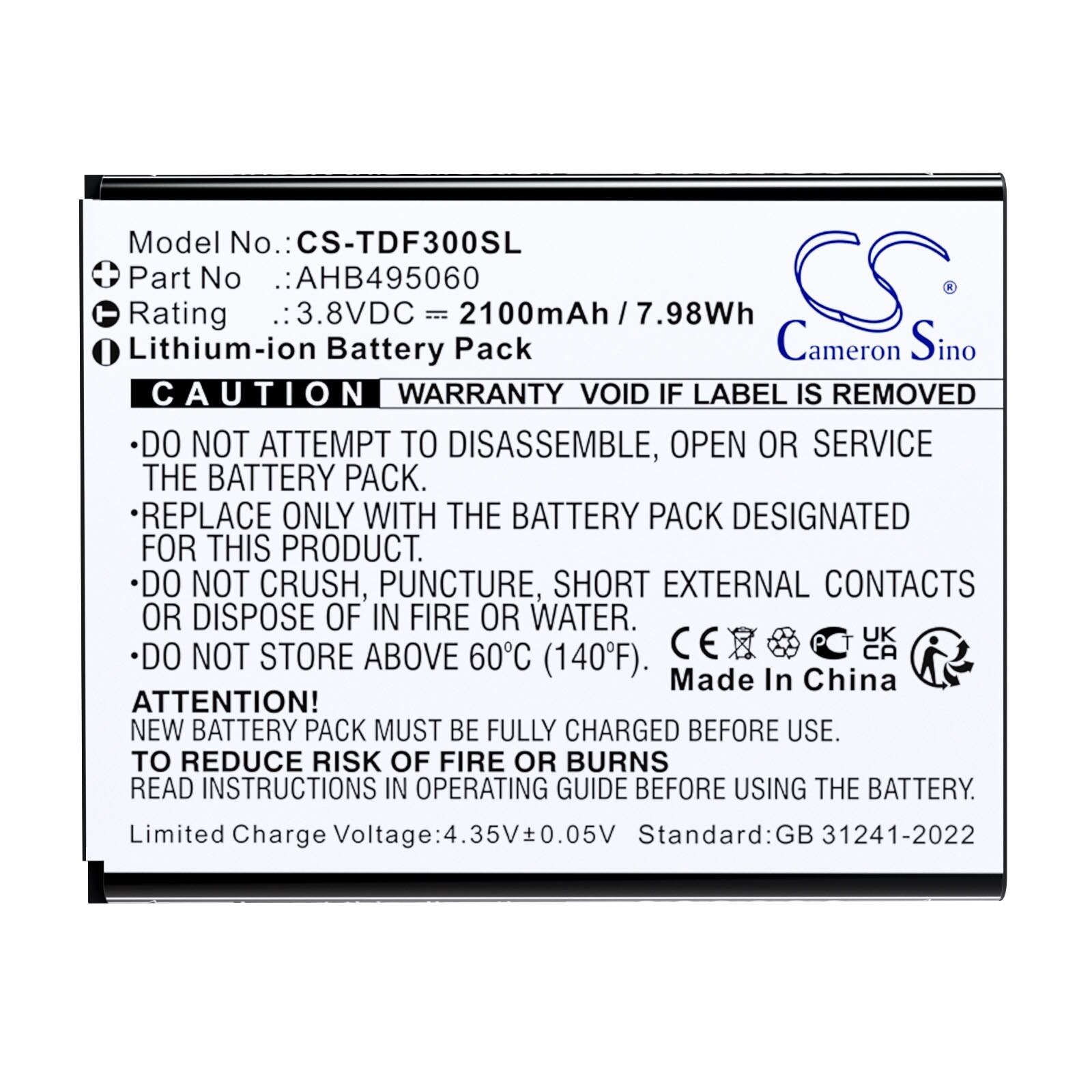 Batteri for Hotspot for Tenda 4G180. 4G LTE, 4G185, 4G185 4G LTE og andre.