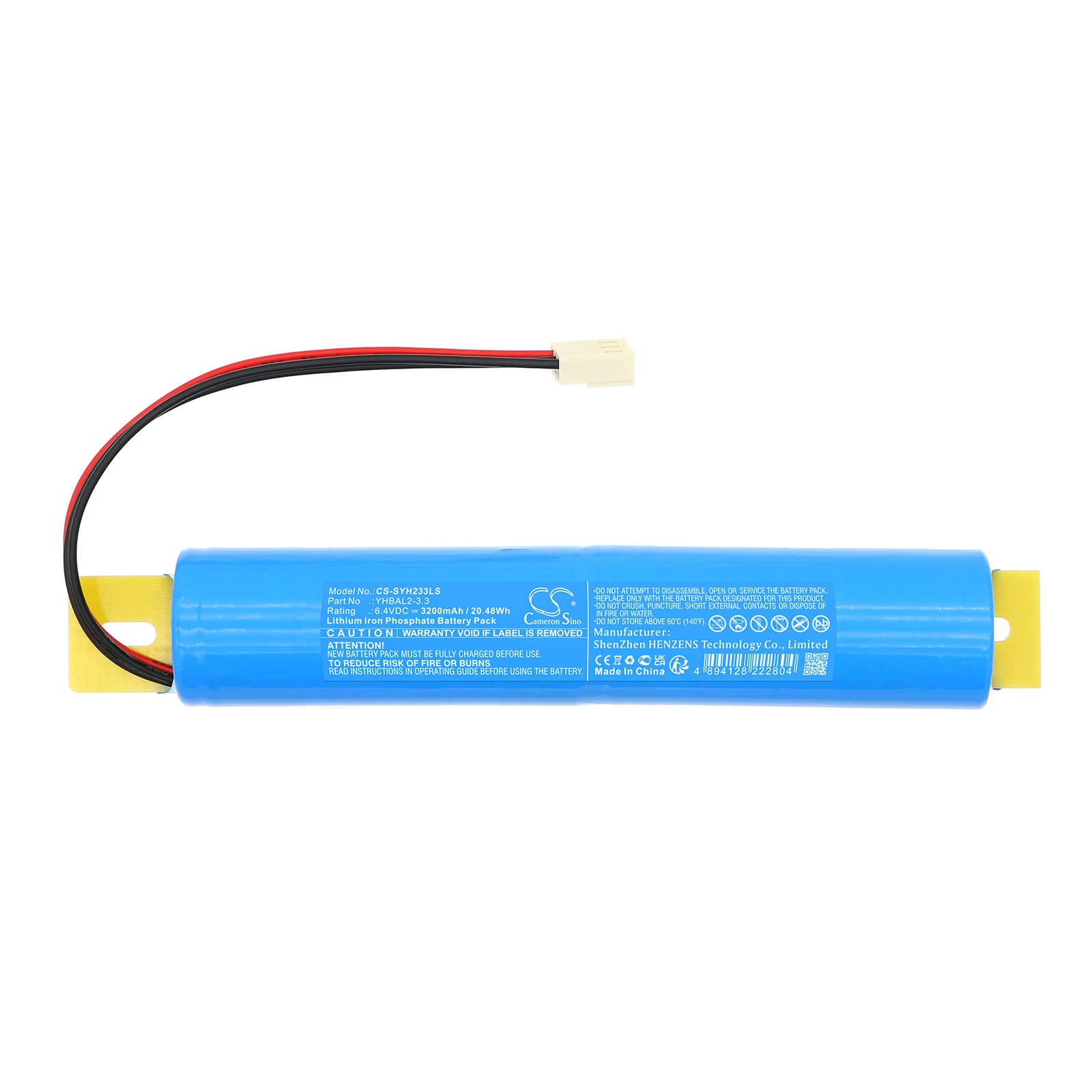 Batteri for nødlys for Streamer YHBAL2-3.3