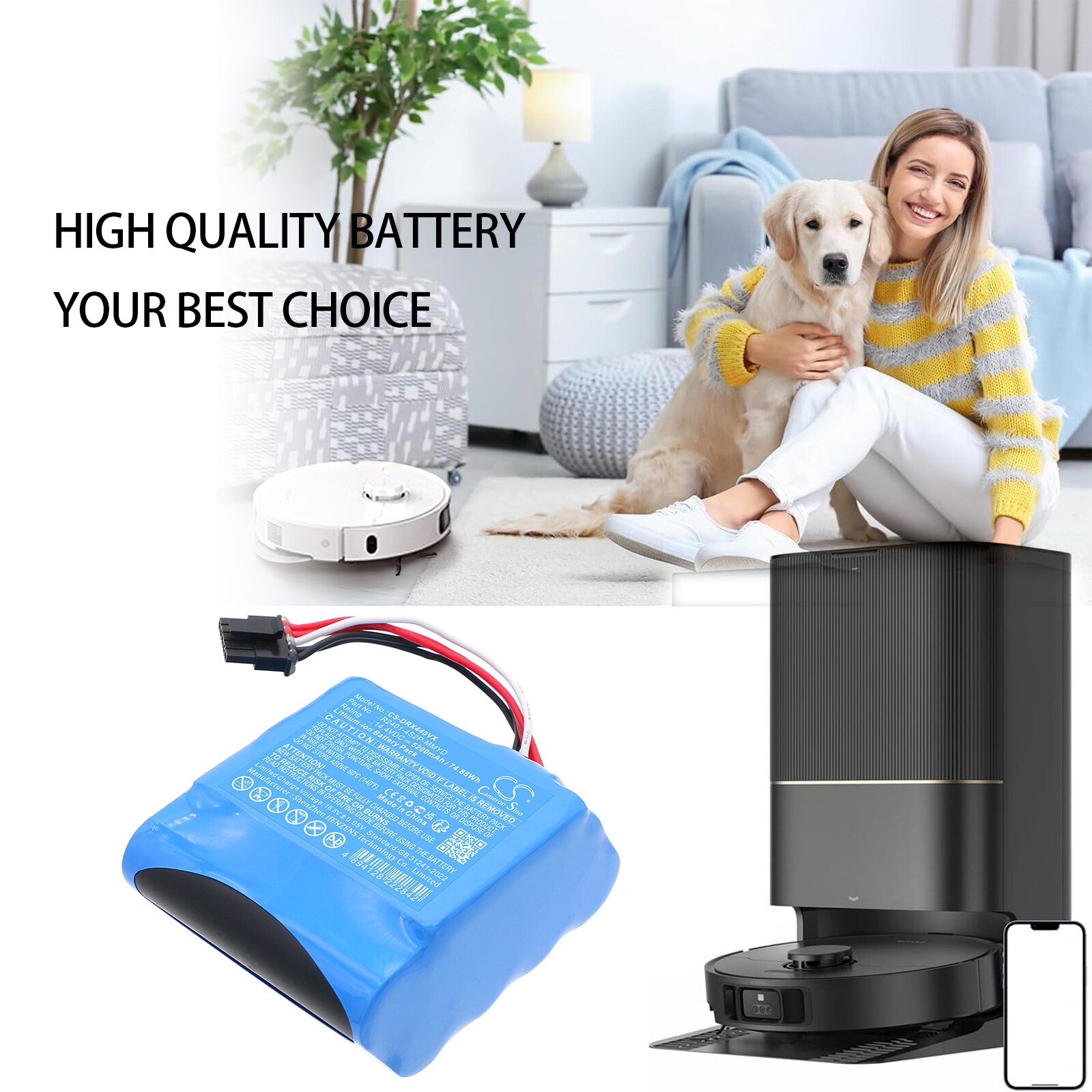 Batteri for støvsuger til Dreame X40, X40 Pro