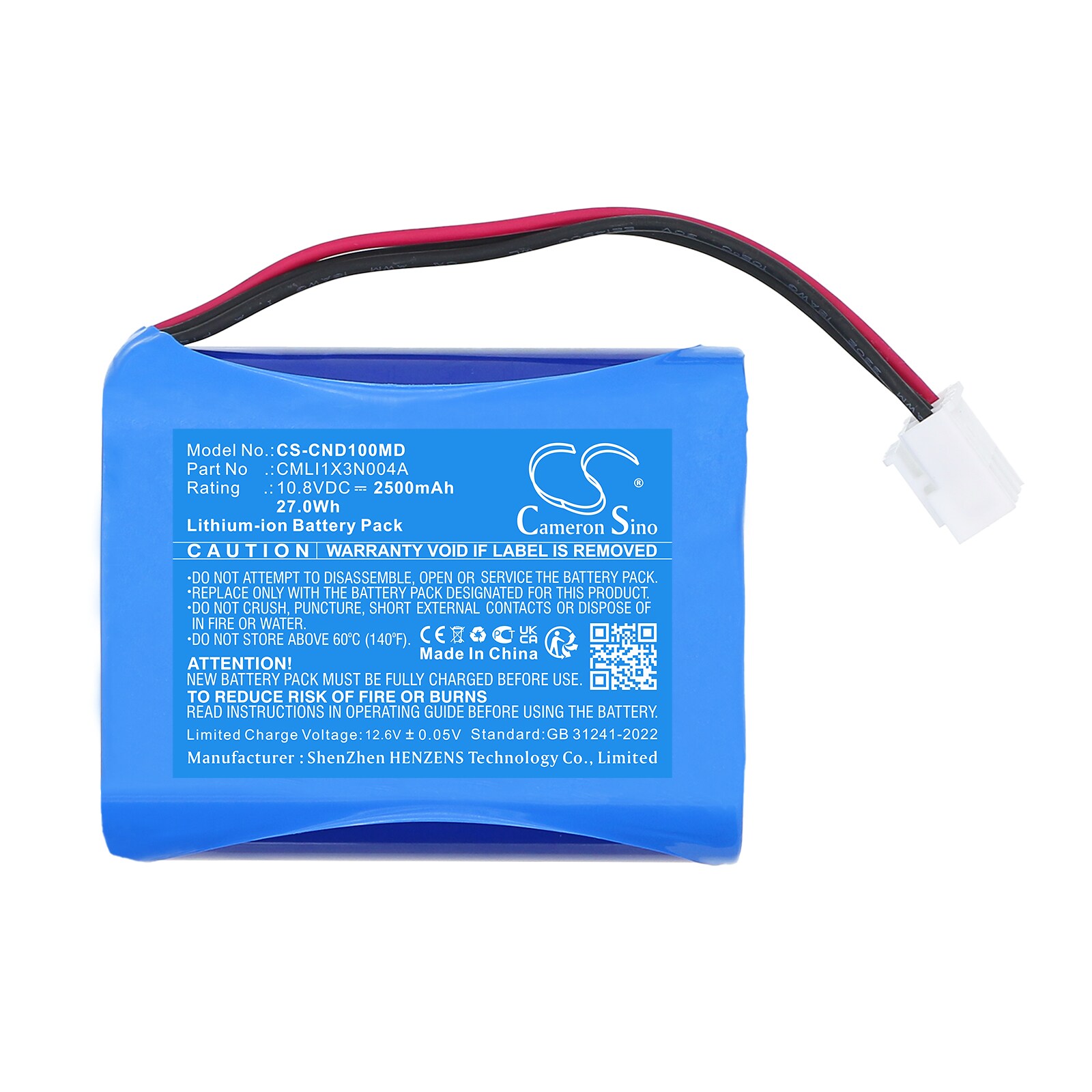 Batteri for medisinsk bruk for COMEN ND10 Monitor, ND10A Monitor, ND10C Monitor osv.