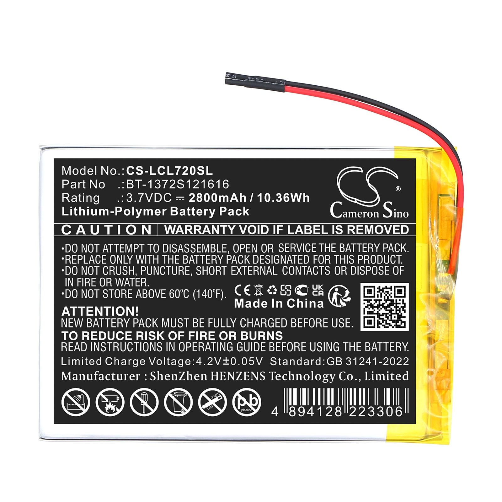 Batteri til nettbrett for Polaroid MIDS747PXE, MIDS747PXE52
