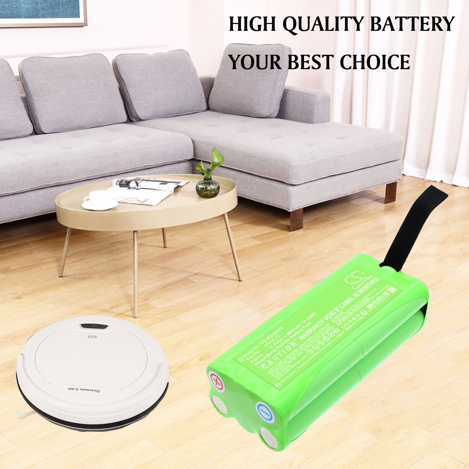 Batteri for støvsuger til Infinuvo Cleanmate S300, Cleanmate S400