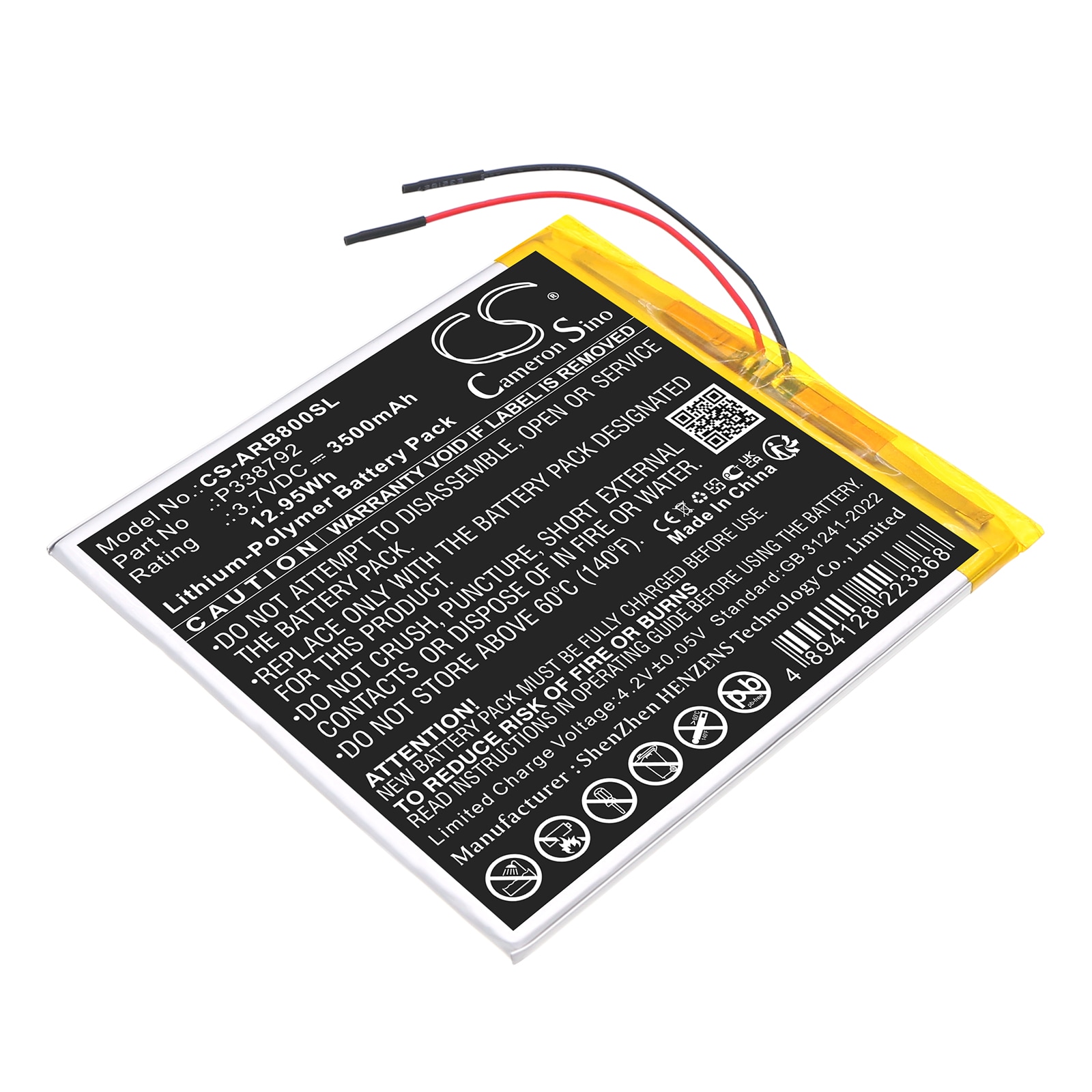 Batteri til nettbrett for Archos 8OB Xenon