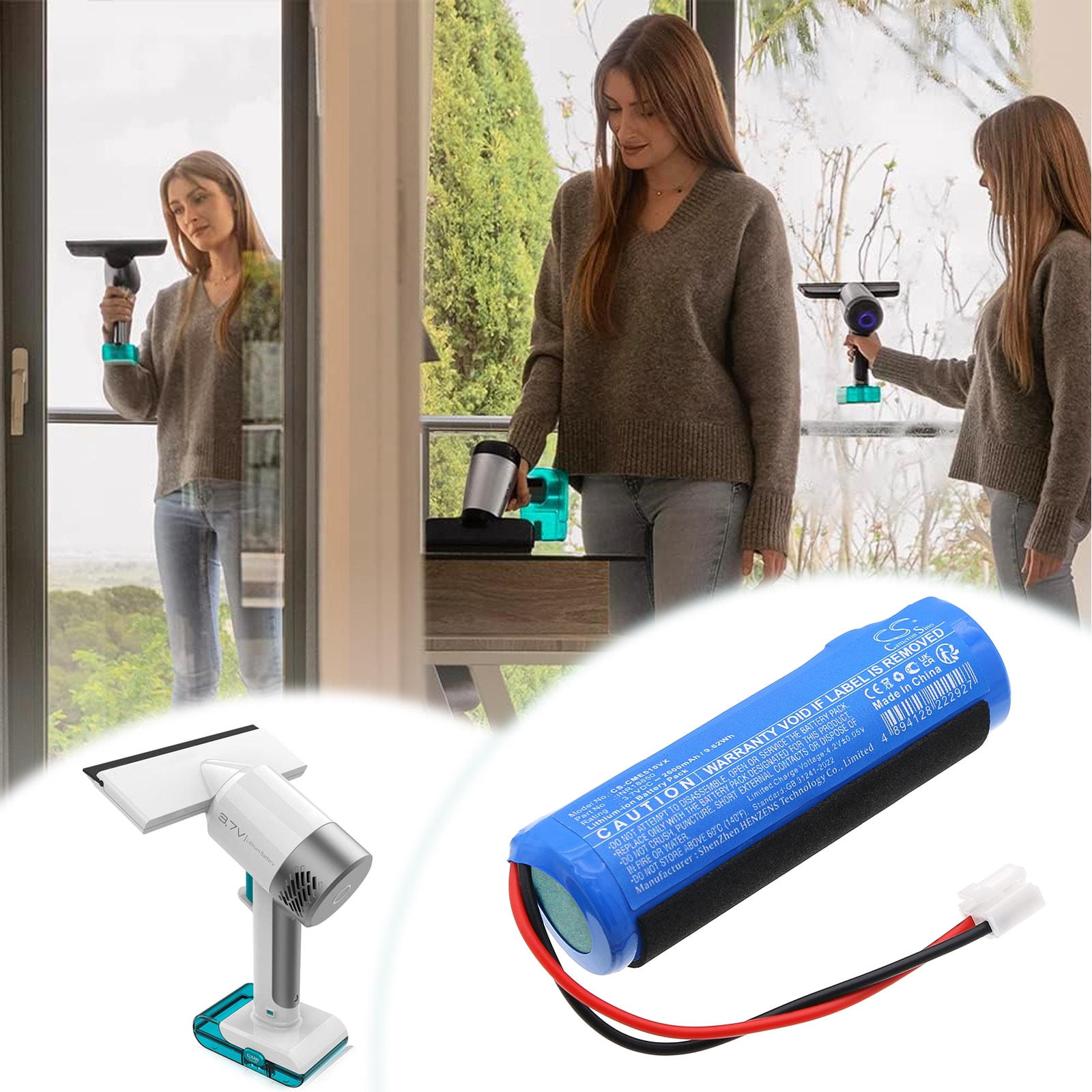 Batteri for støvsuger til Cecotec 05100, Conga Immortal Extreme 3,7V
