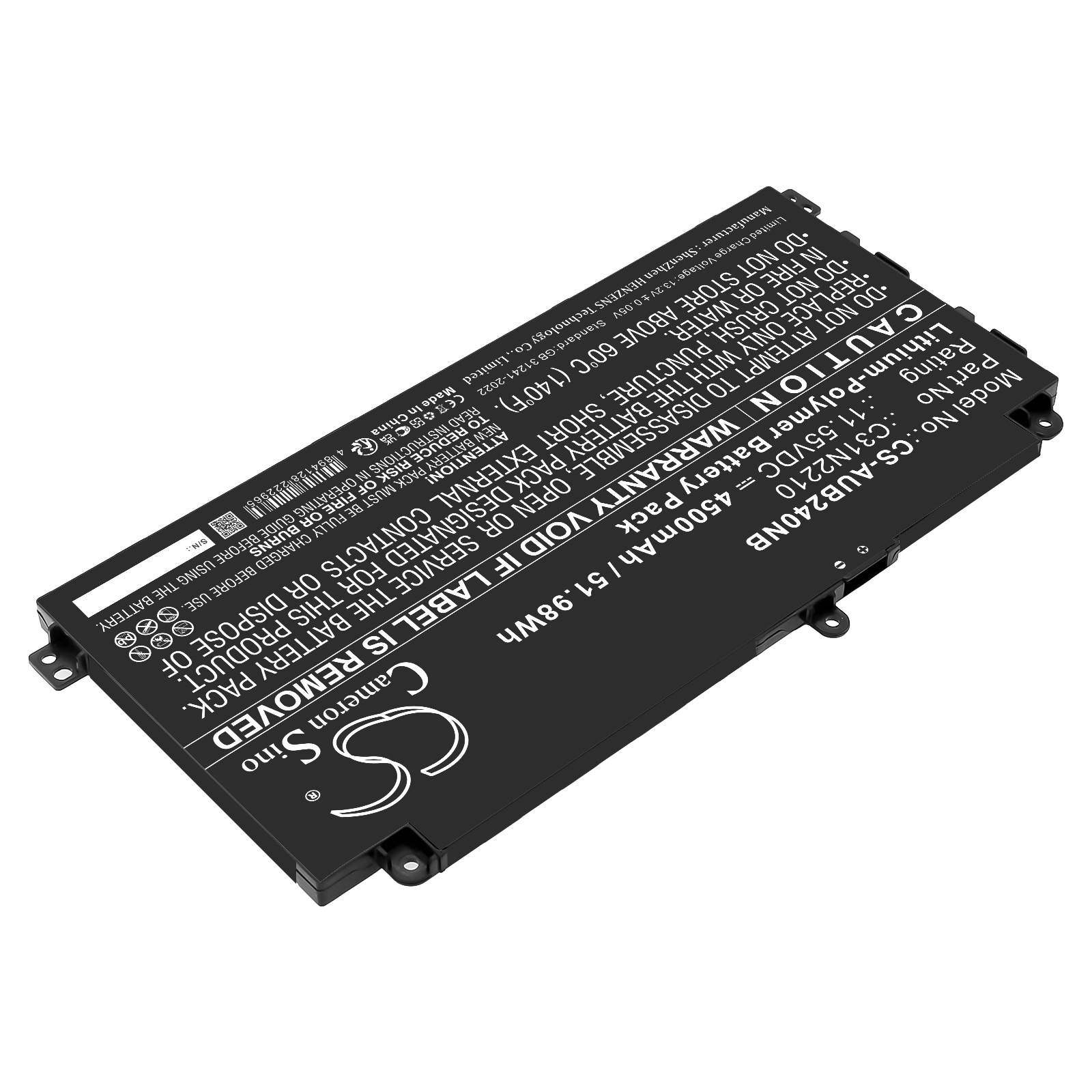 Batteri til bærbar PC for Asus B2402CVA, B2402CVA-EB0248, B2402CVA-XS74 og andre.