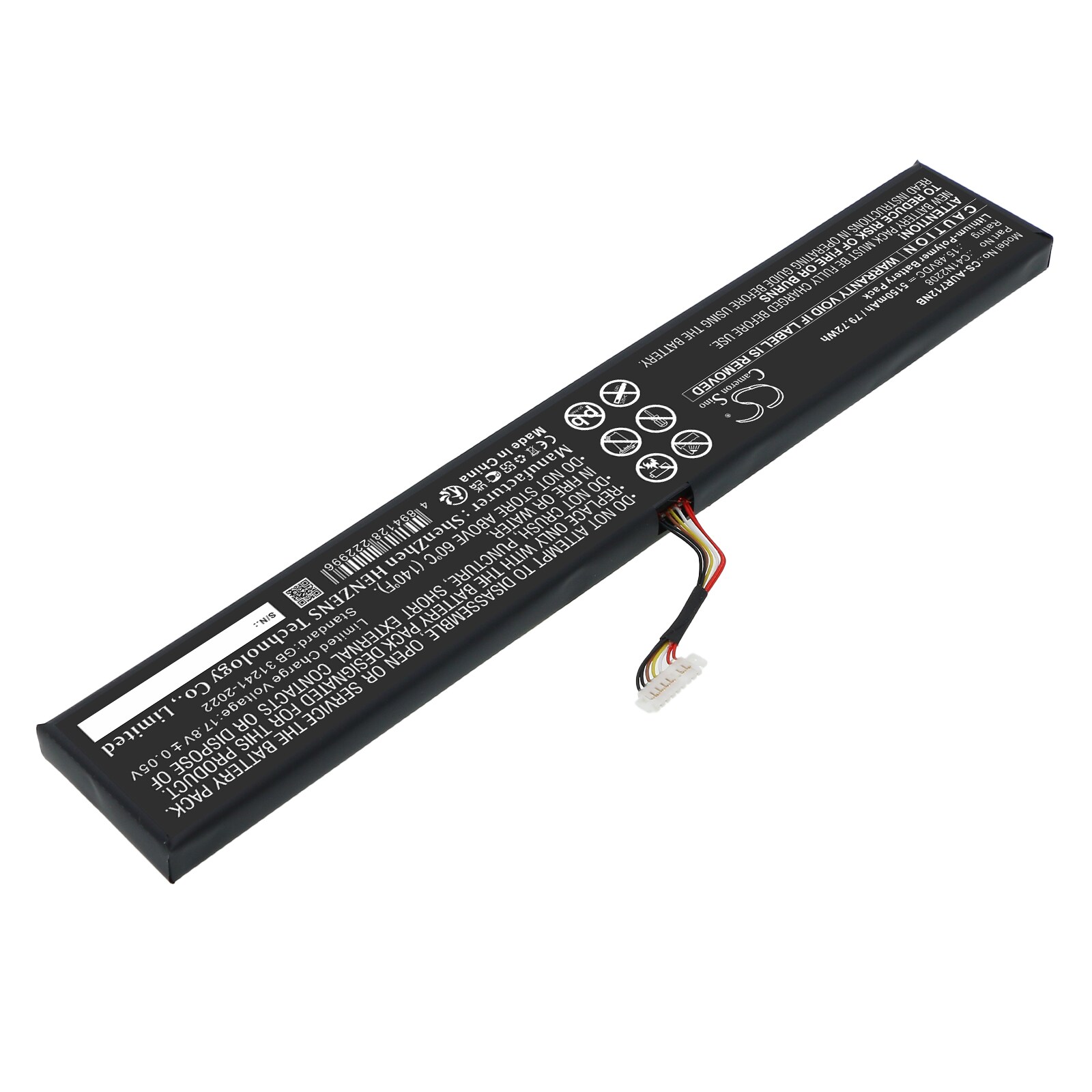 Batteri til bærbar PC for Asus RC71L-NH001W, RC71L-NH002W, RC71L-NH019W og andre.