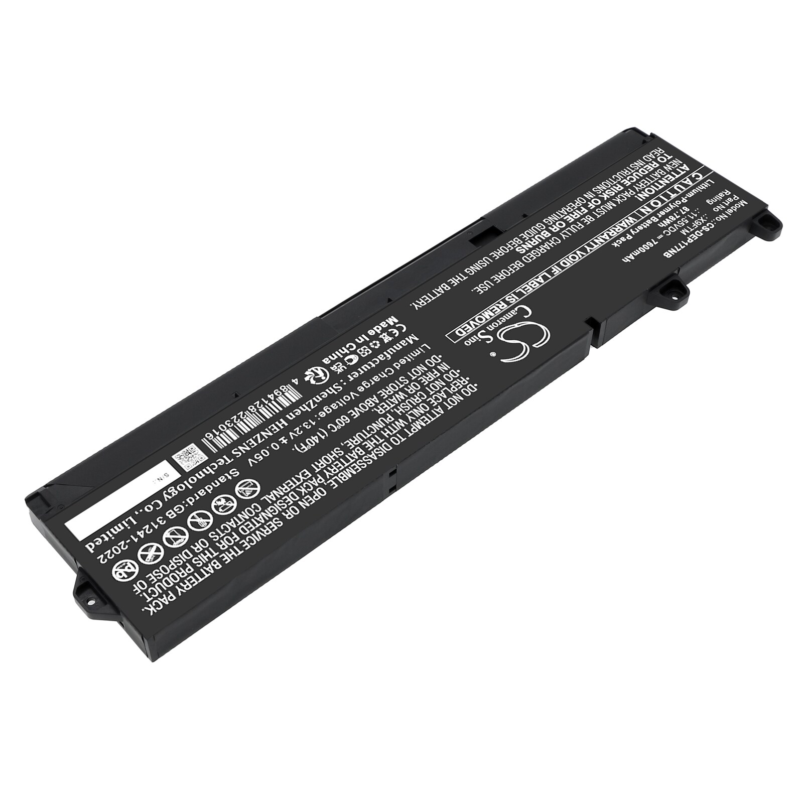 Batteri til bærbar PC for DELL Precision 17 7770, Precision 7670 Ytelse