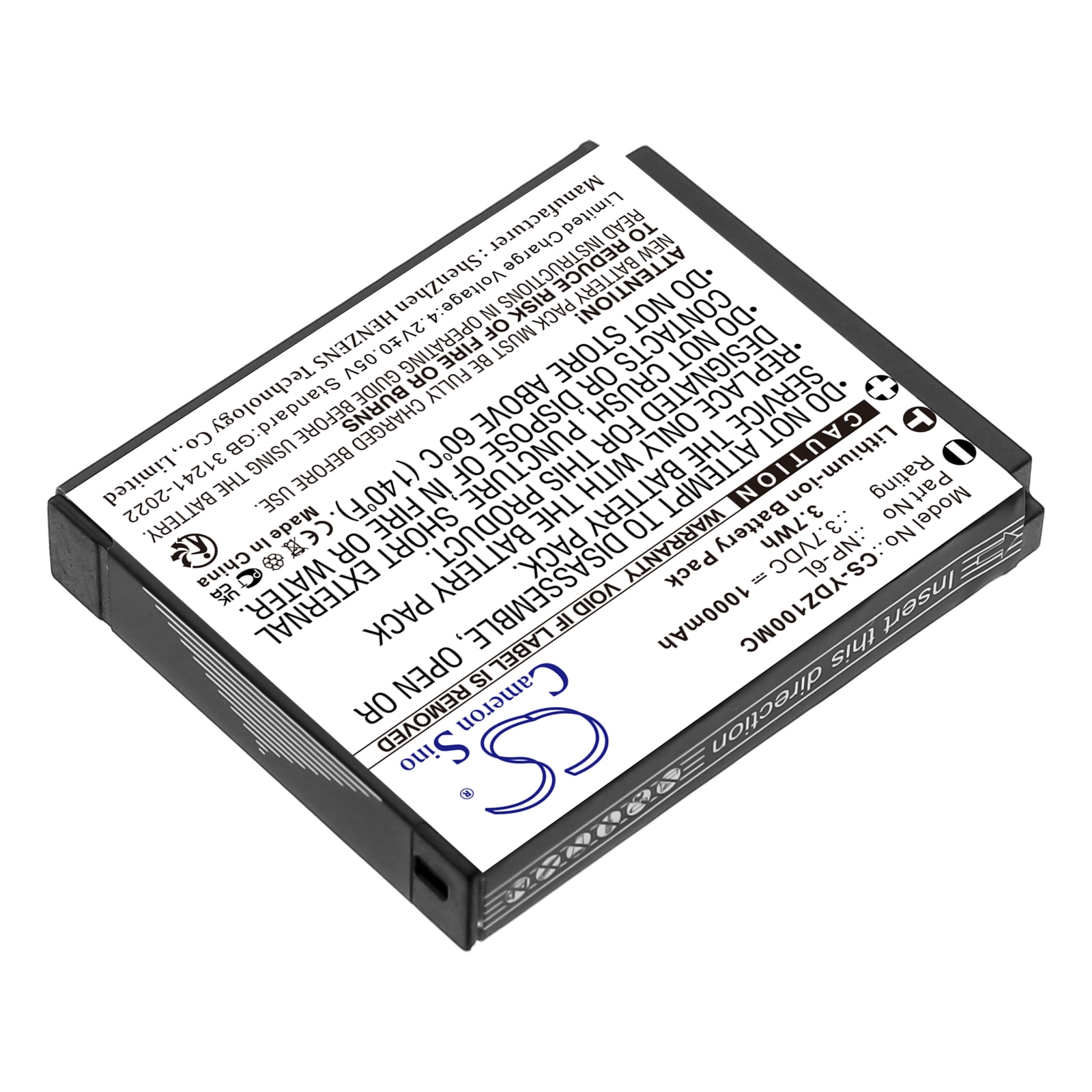 Batteri til kamera for Minolta MND20, MND23
